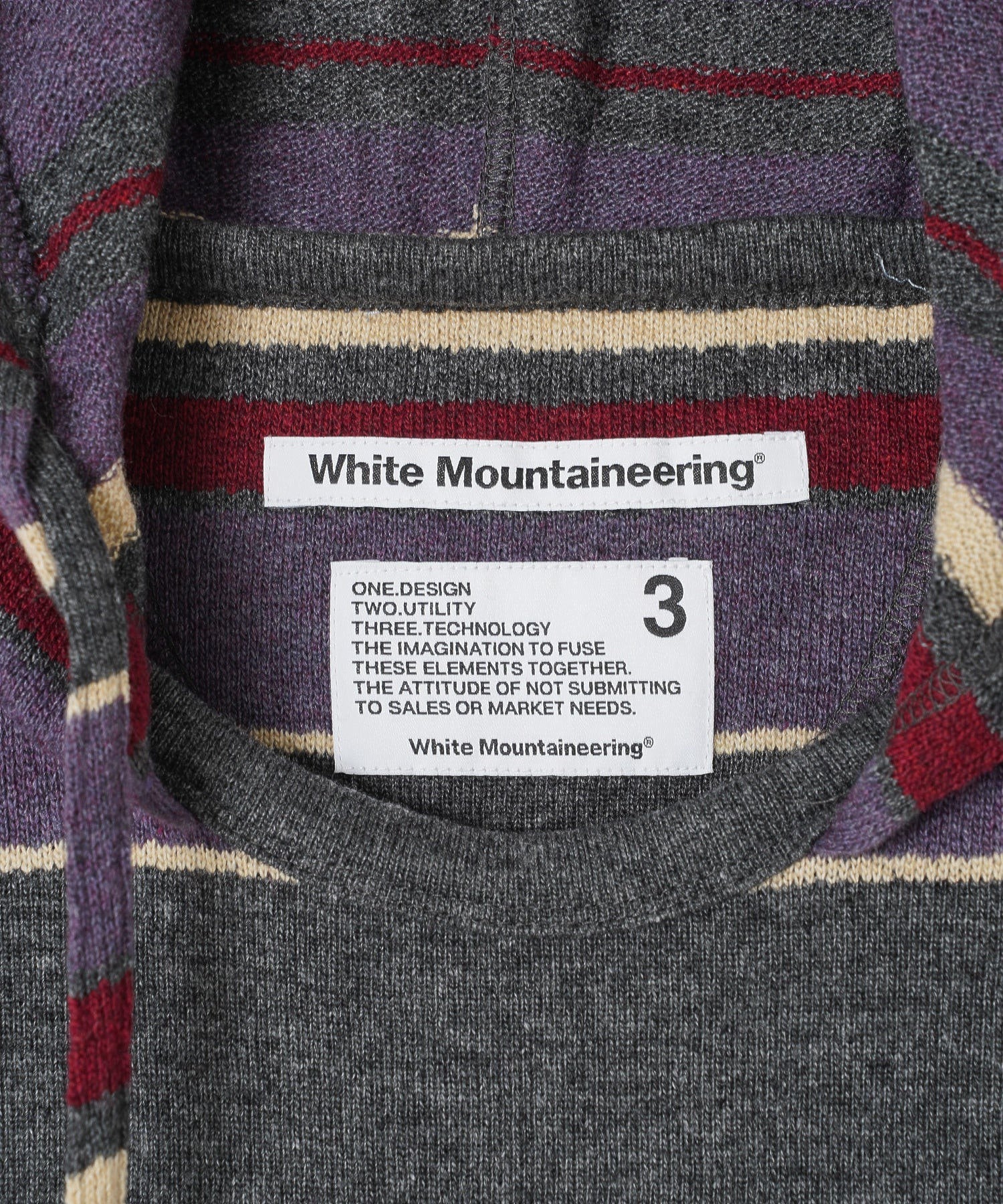 White Mountaineering/ホワイトマウンテニアリング/MULTI STRIPE HOODIE/WM2373503