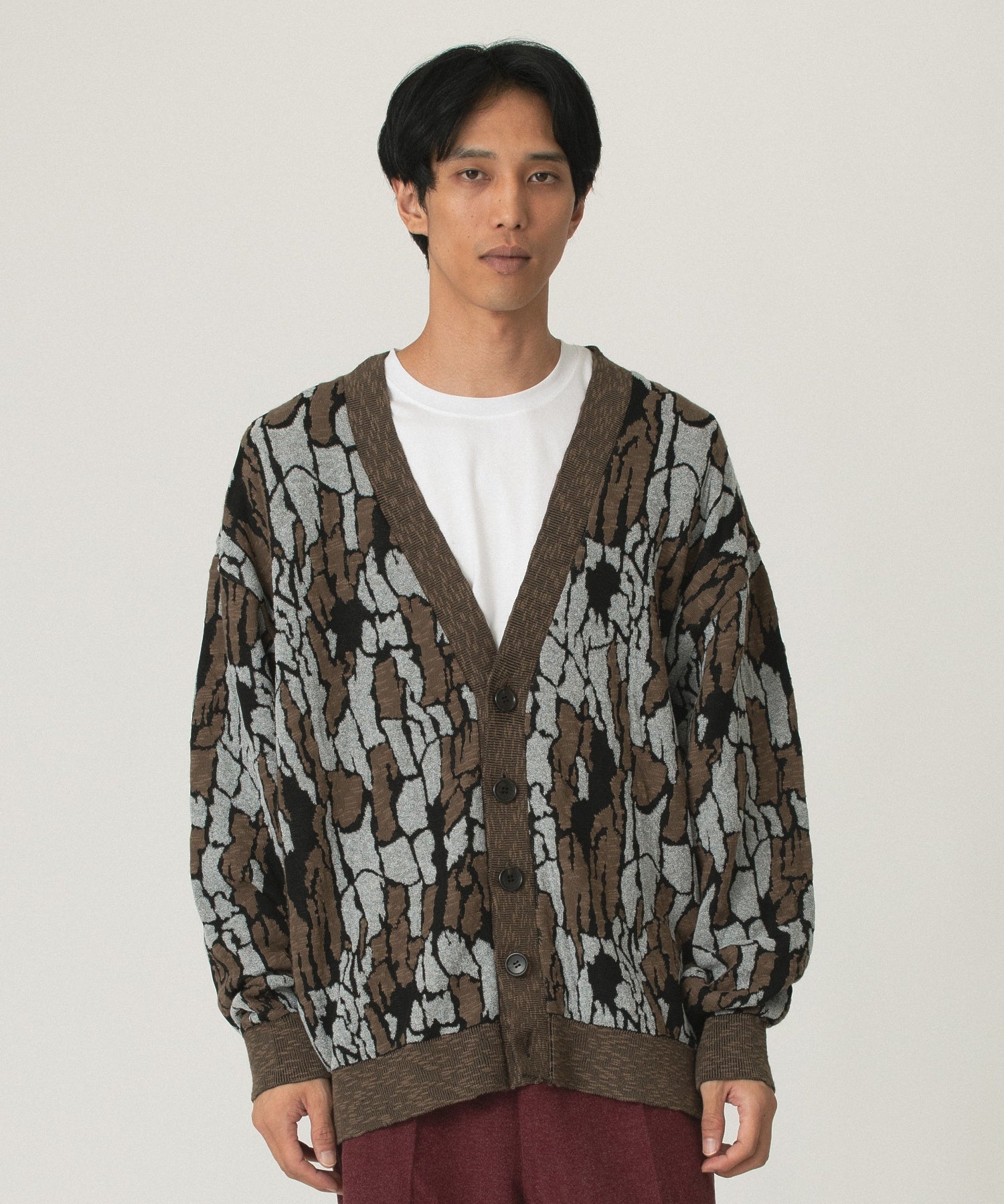 gimcontext/ジム コンテキスト/Trebark Camo Knit Cardigan 25505030