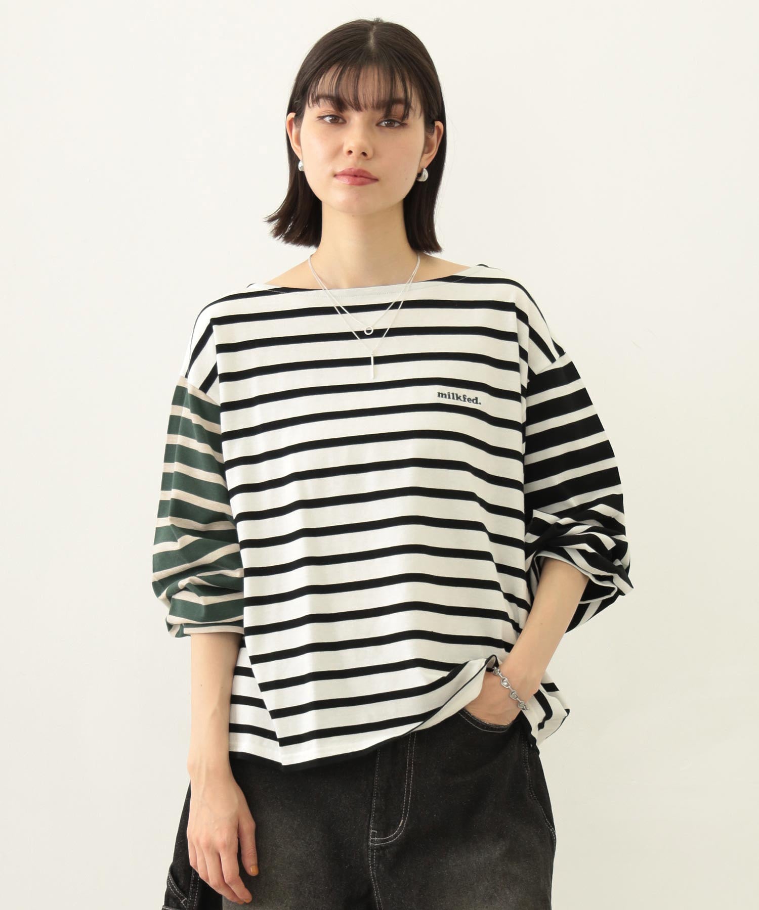 STRIPED L/S TOP