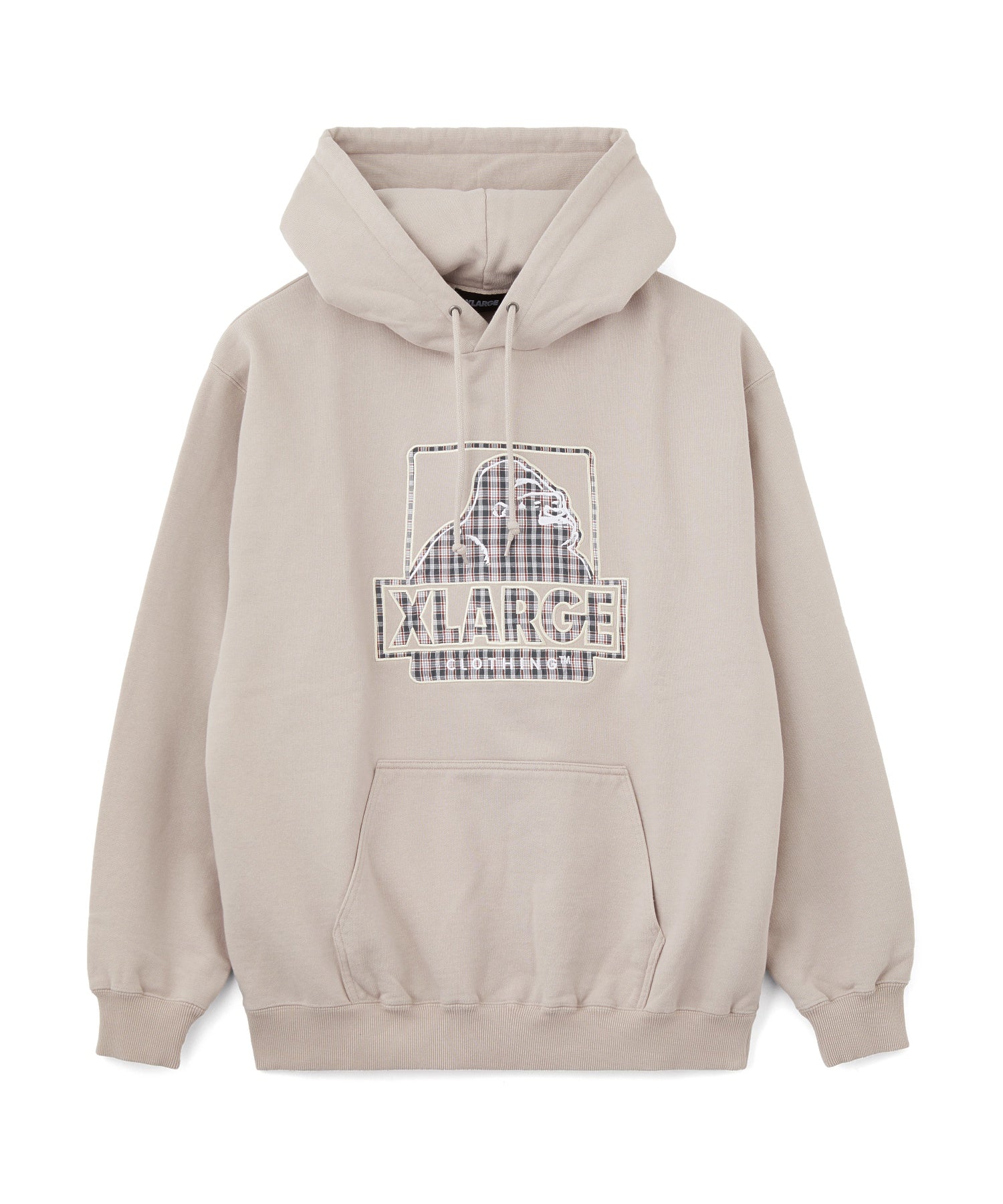 PLAID OG LOGO HOODED SWEATSHIRT
