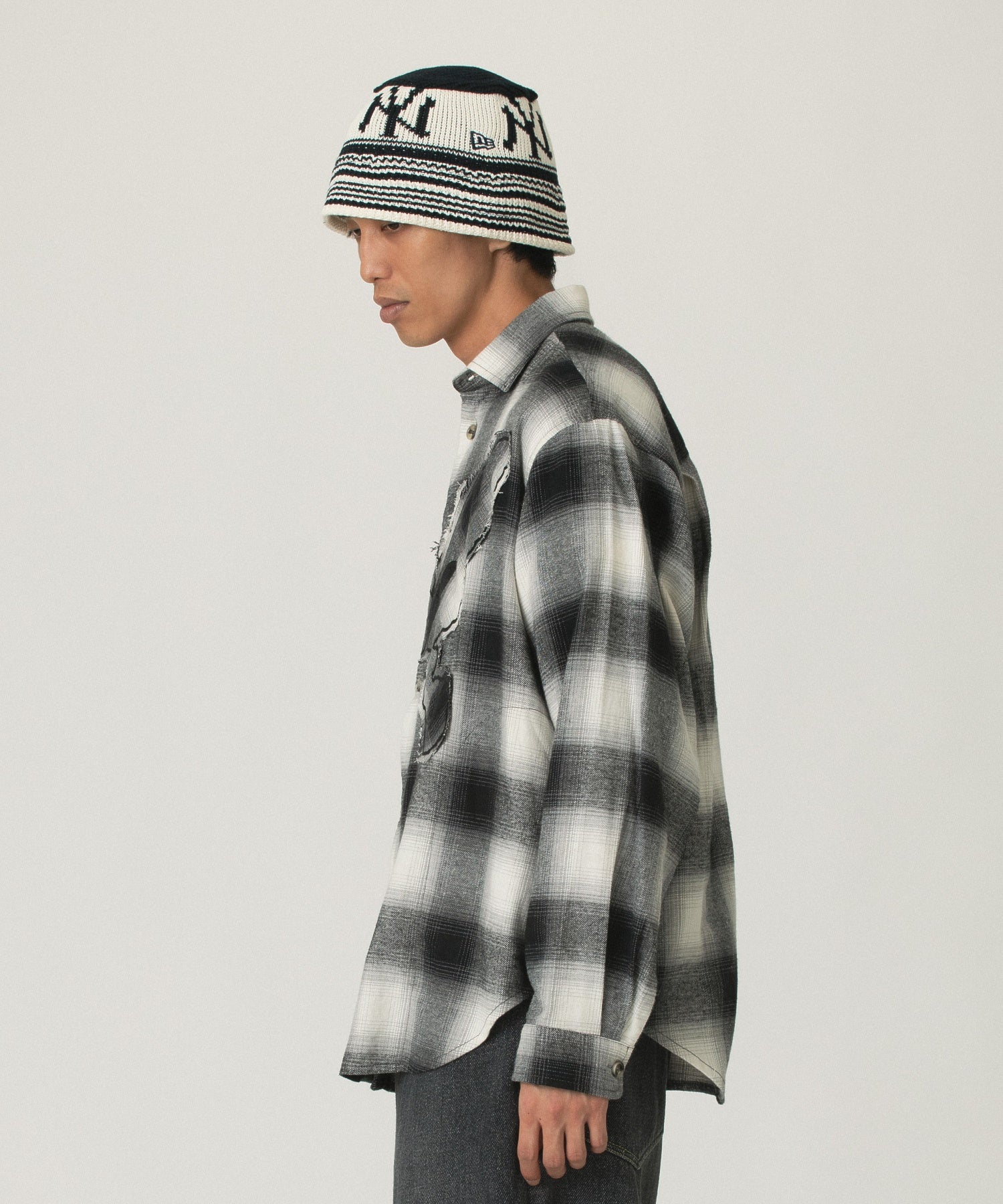 PERKS AND MINI/パークスアンドミニ/ALIEN KISS CHECK OVER SHIRT 3852