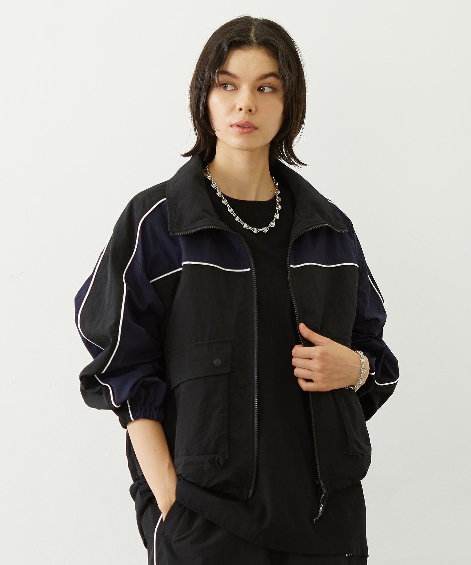 CUTOUT LOGO TRACK JACKET