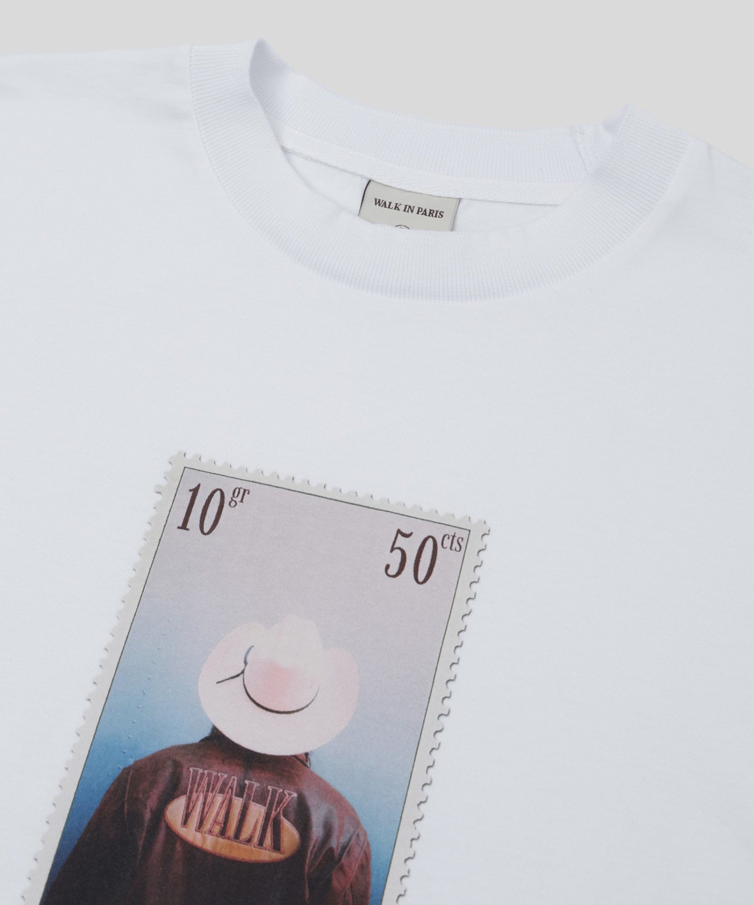 WALK IN PARIS/ウォーキンパリス/Leather jacket stamp t-shirt