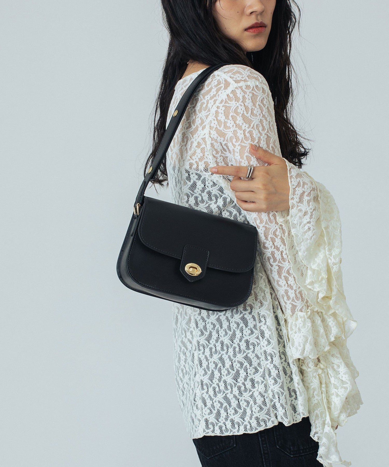 MILLELA FIRENZE/SMOOTH LEATHER SHOULDER BAG