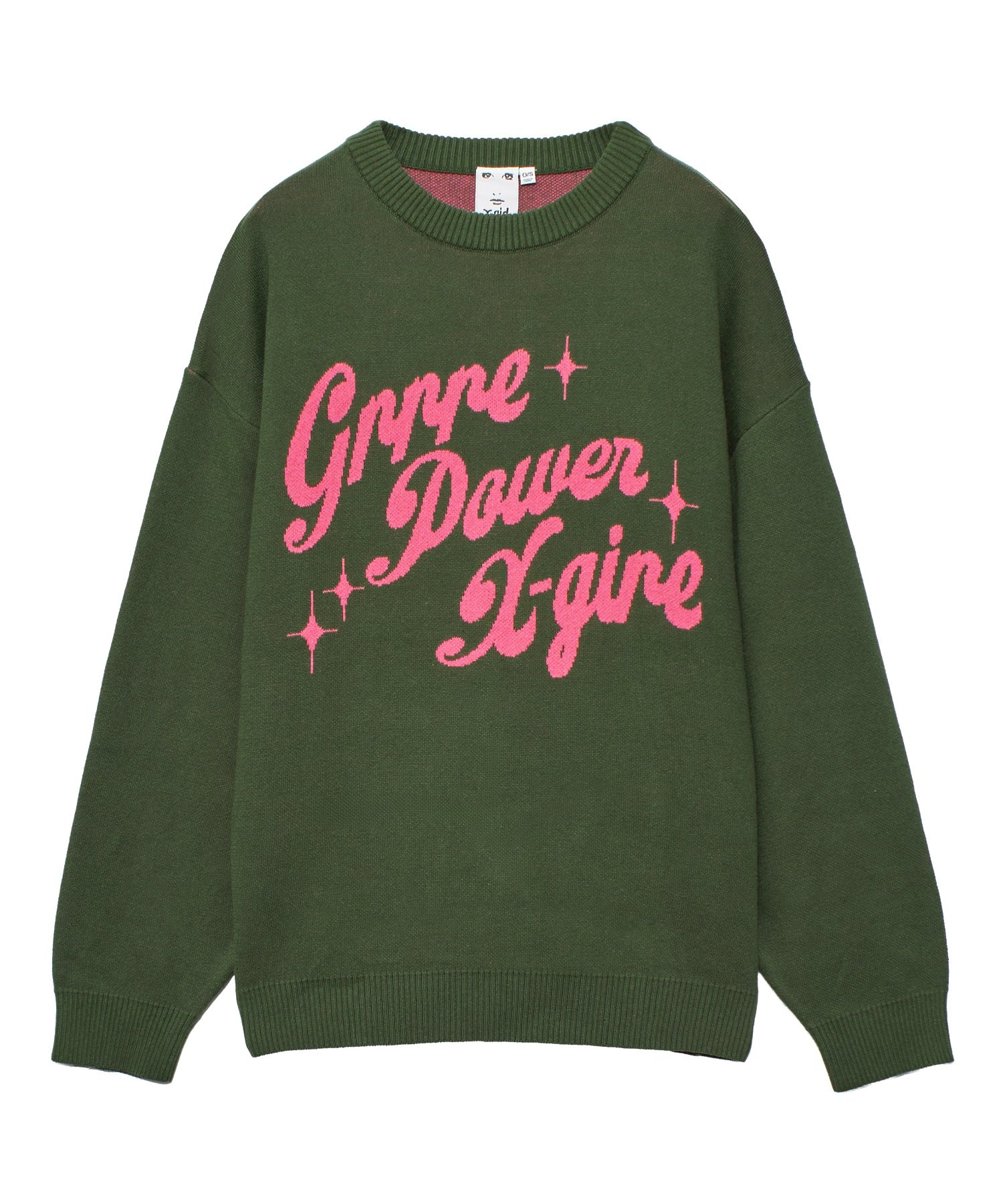 GIRL POWER LOGO JACQUARD KNIT TOP