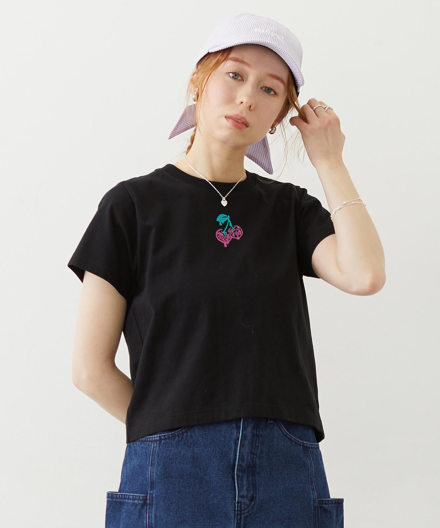 MINI MELTY GLITTER CHERRY COMPACT S/S TEE