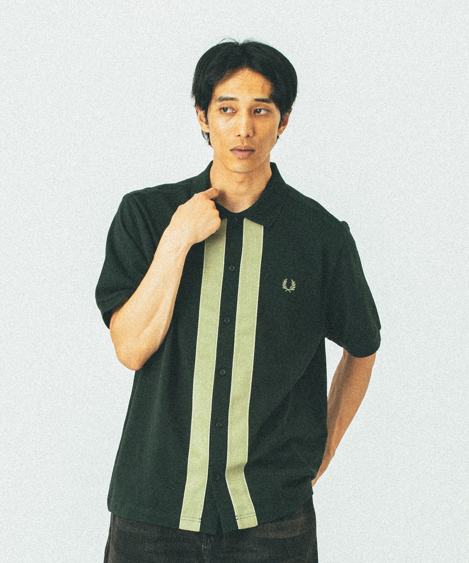 FRED PERRY/フレッドペリー/CHENILLE TAPE BUTTON THRU POLO M9907
