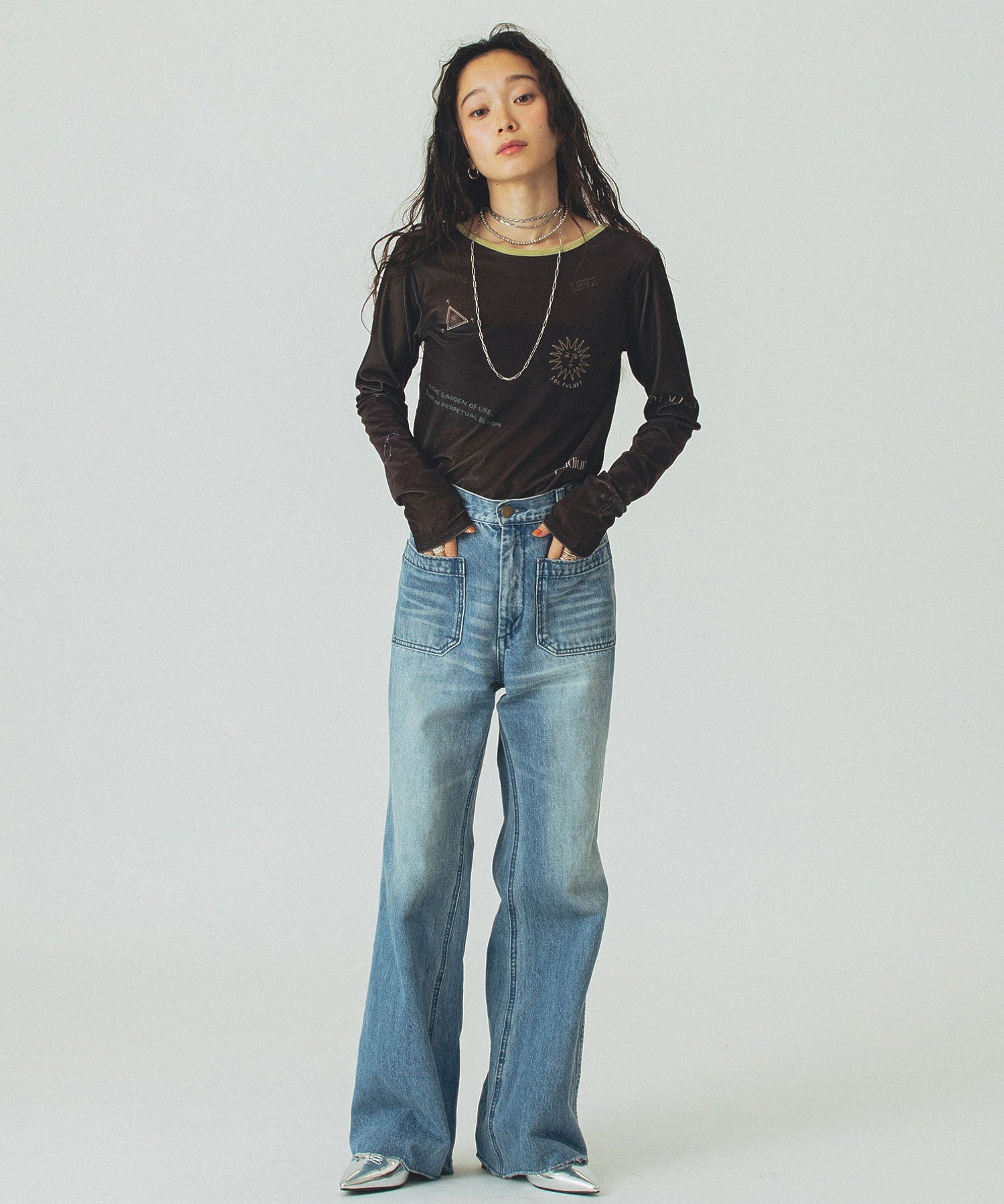 SHEER VELOUR L/S TEE