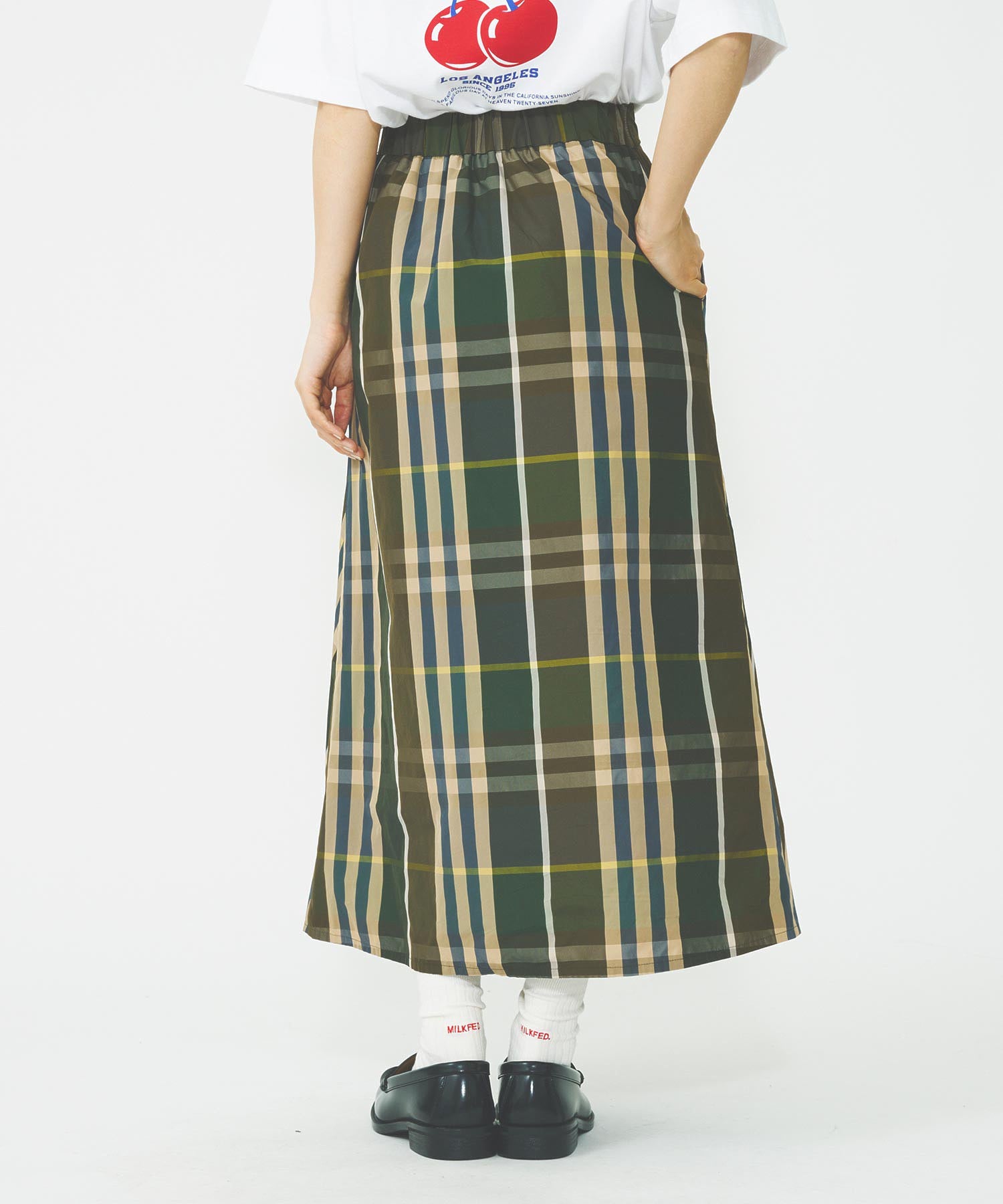 PLAID LONG SKIRT