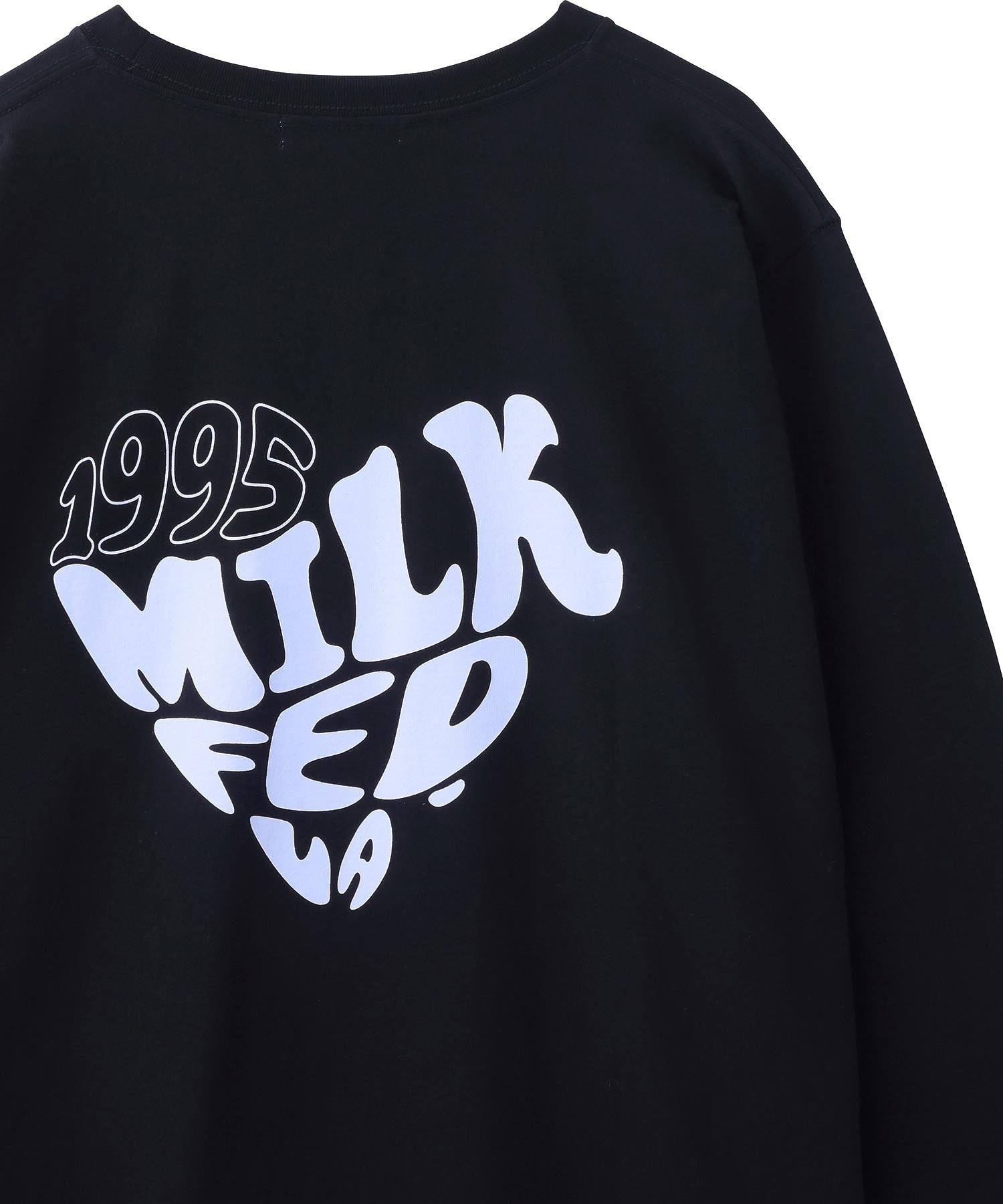 BACK HEART LOGO L/S TOP MILKFED.