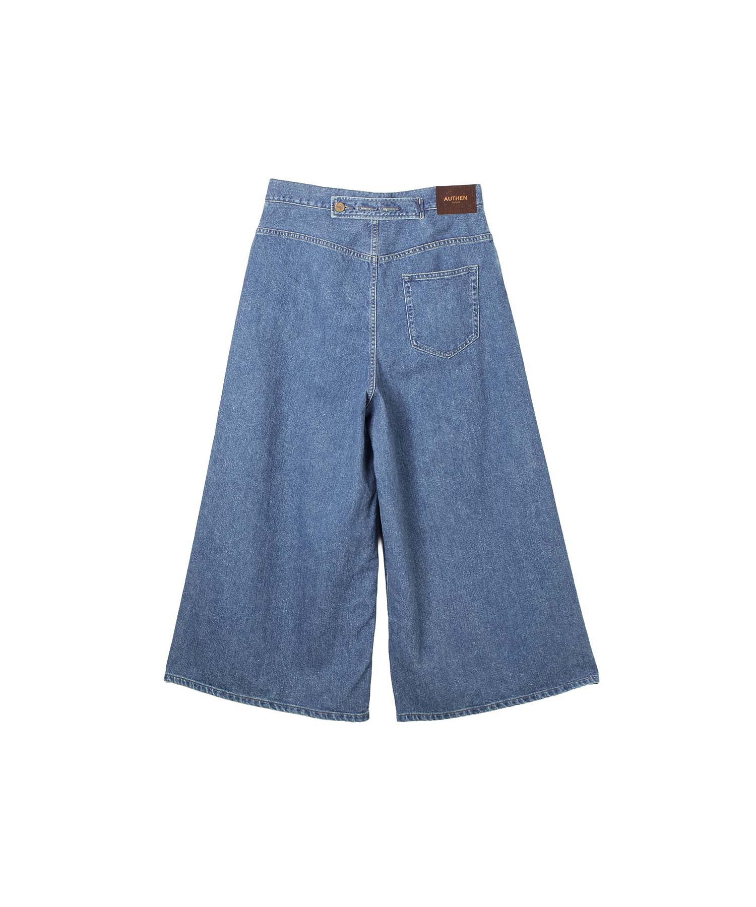 AUTHEN/SILKNIZED DENIM WIDE CROPPED PANT