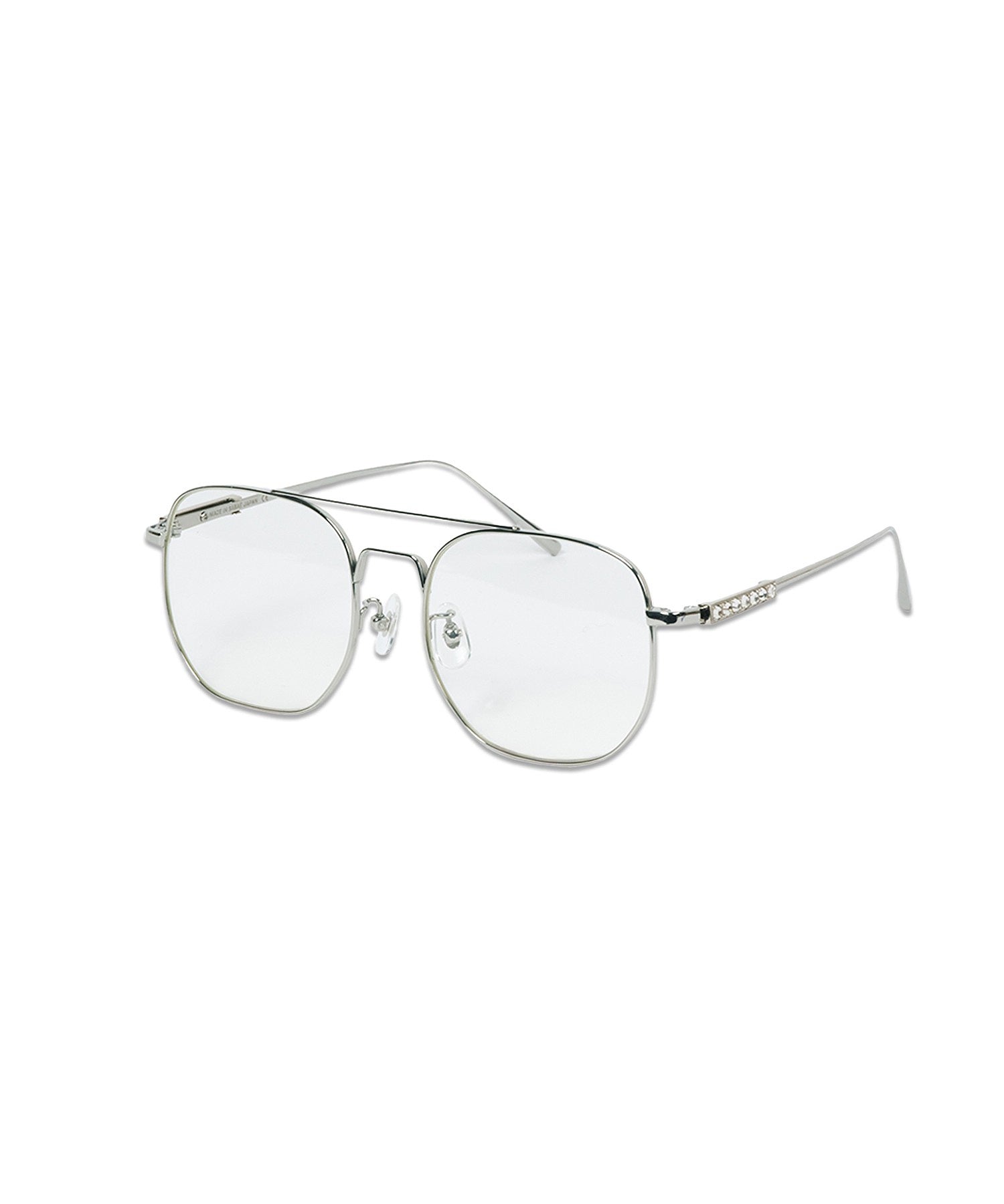 Heyep/AVIATOR GLASSES WITH RHINESTONES LOGO