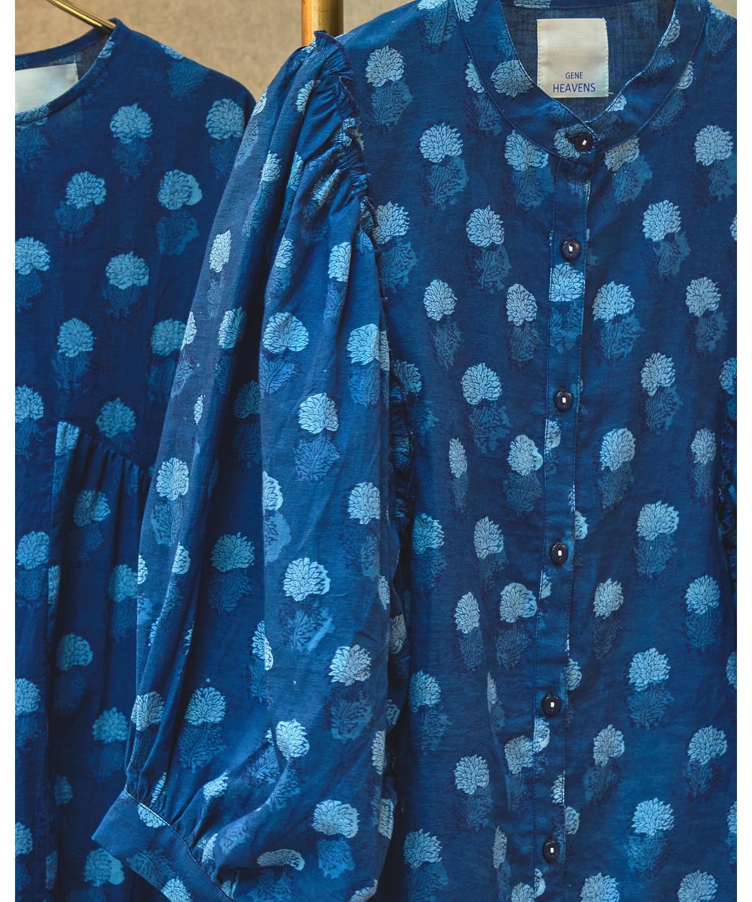 GENE HEAVENS/INDIGO FLOWER SHIRTS