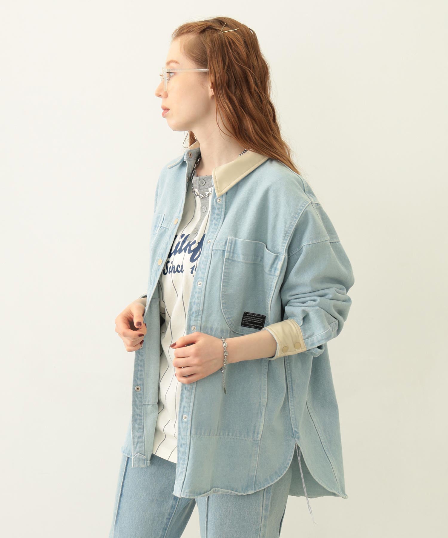WIDE DENIM SHIRT