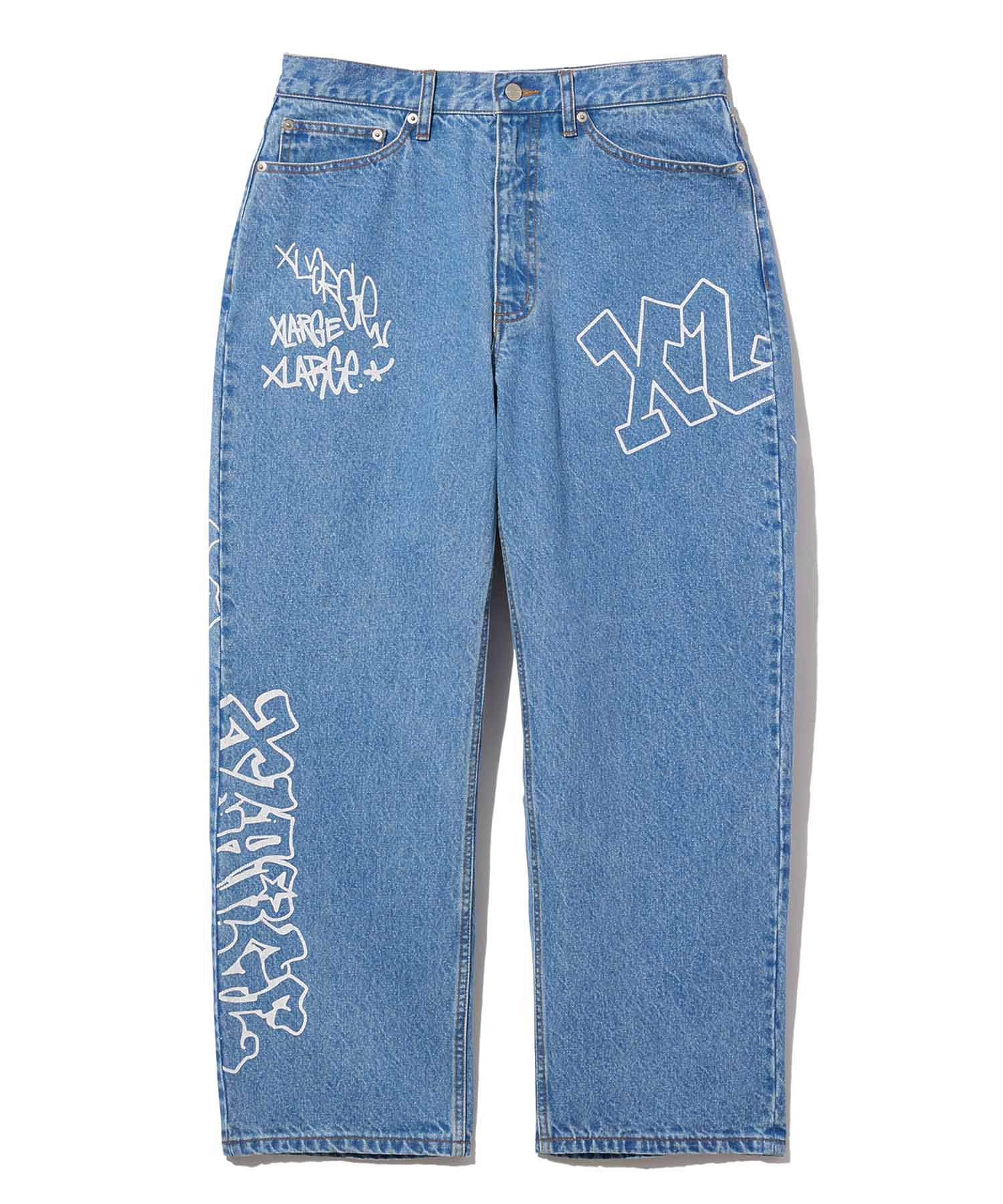 PERSONSOUL*23FW Graffiti Jeans XLサイズファッション