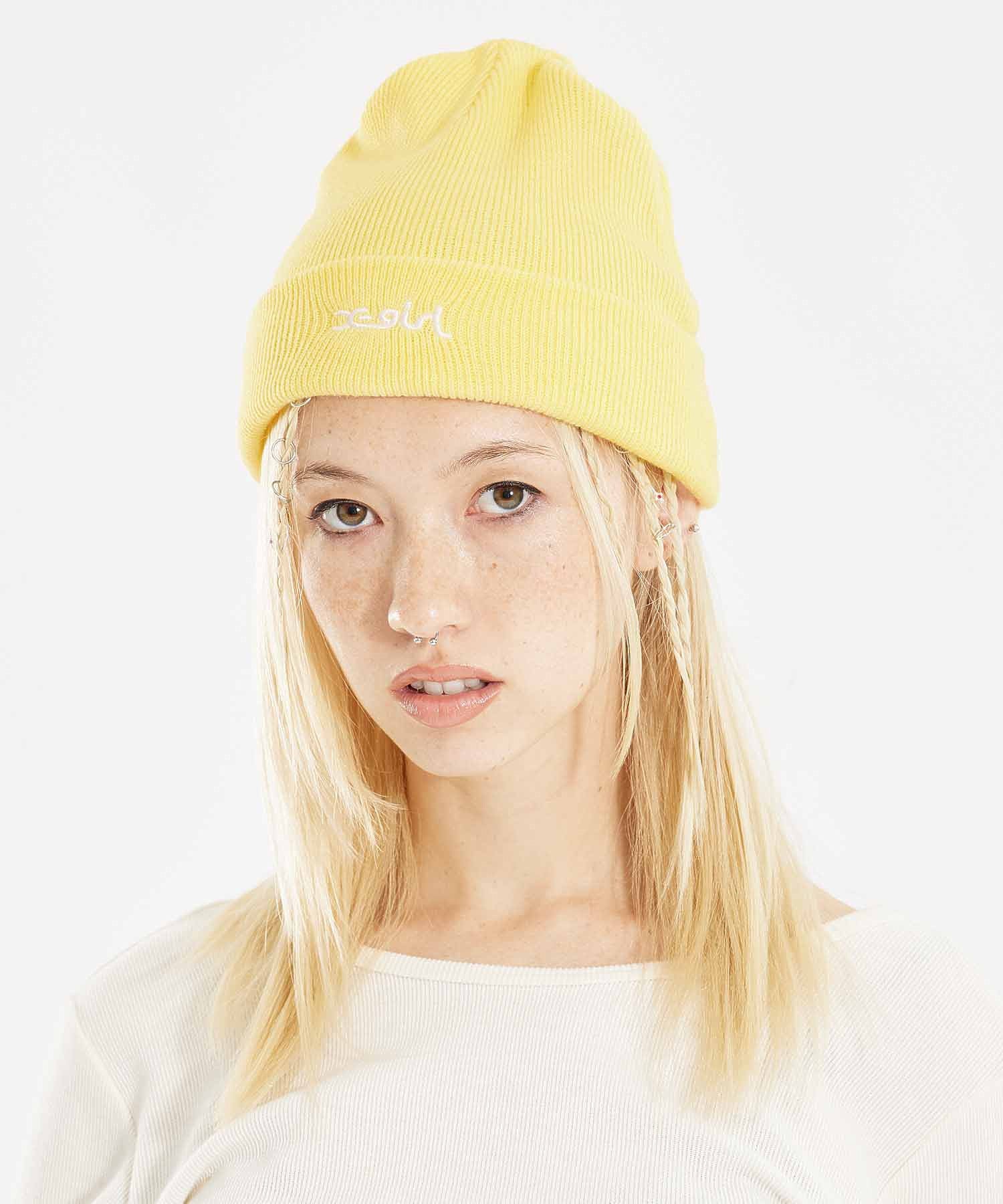 MILLS LOGO EMBROIDERY KNIT CAP X-girl