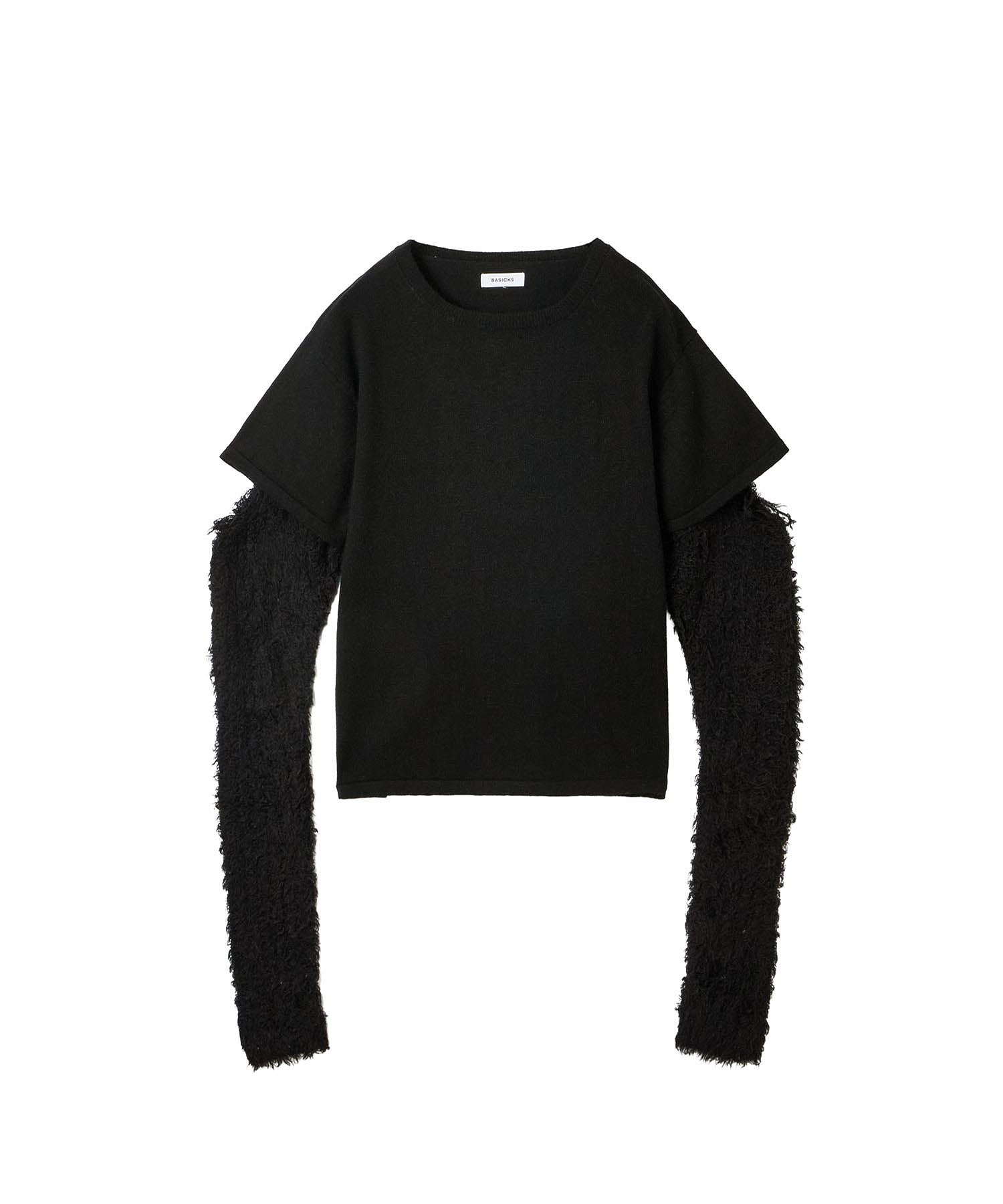 BASICKS/DAMAGED LAYER KNIT TOP