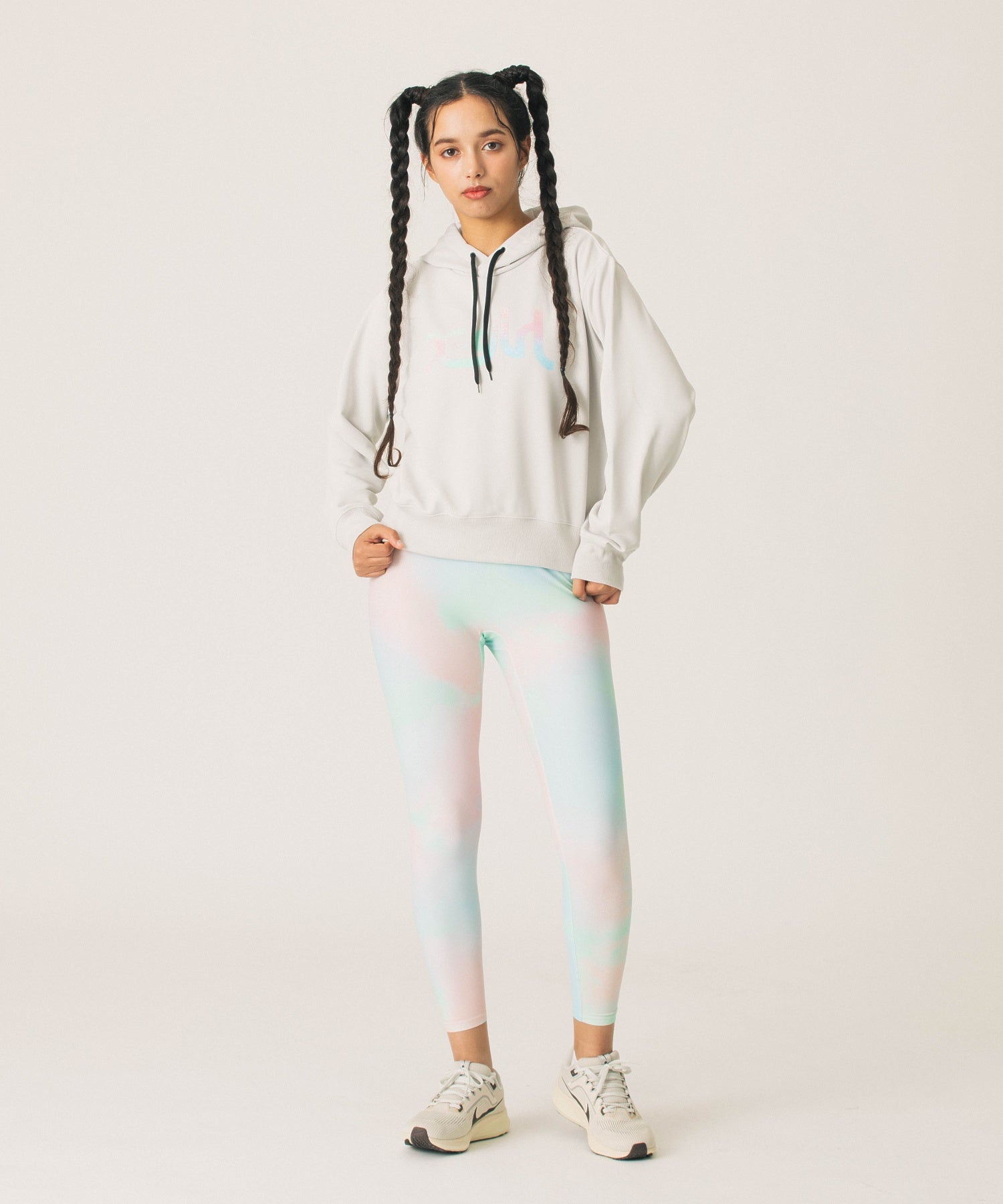 MARBLE LOGO SHORT HOODIE SWEATSHIRT