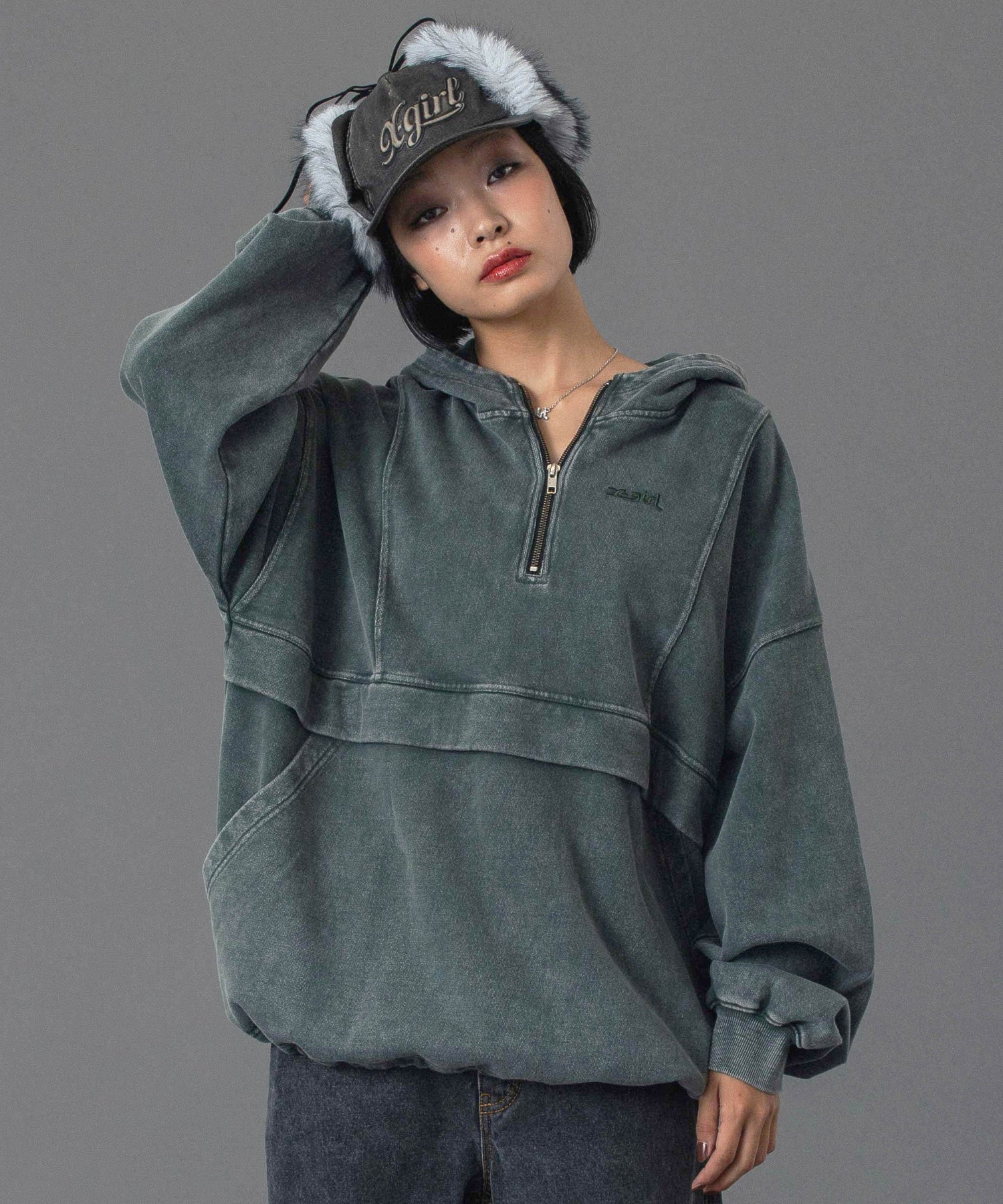 FADED SWEAT ANORAK PARKA