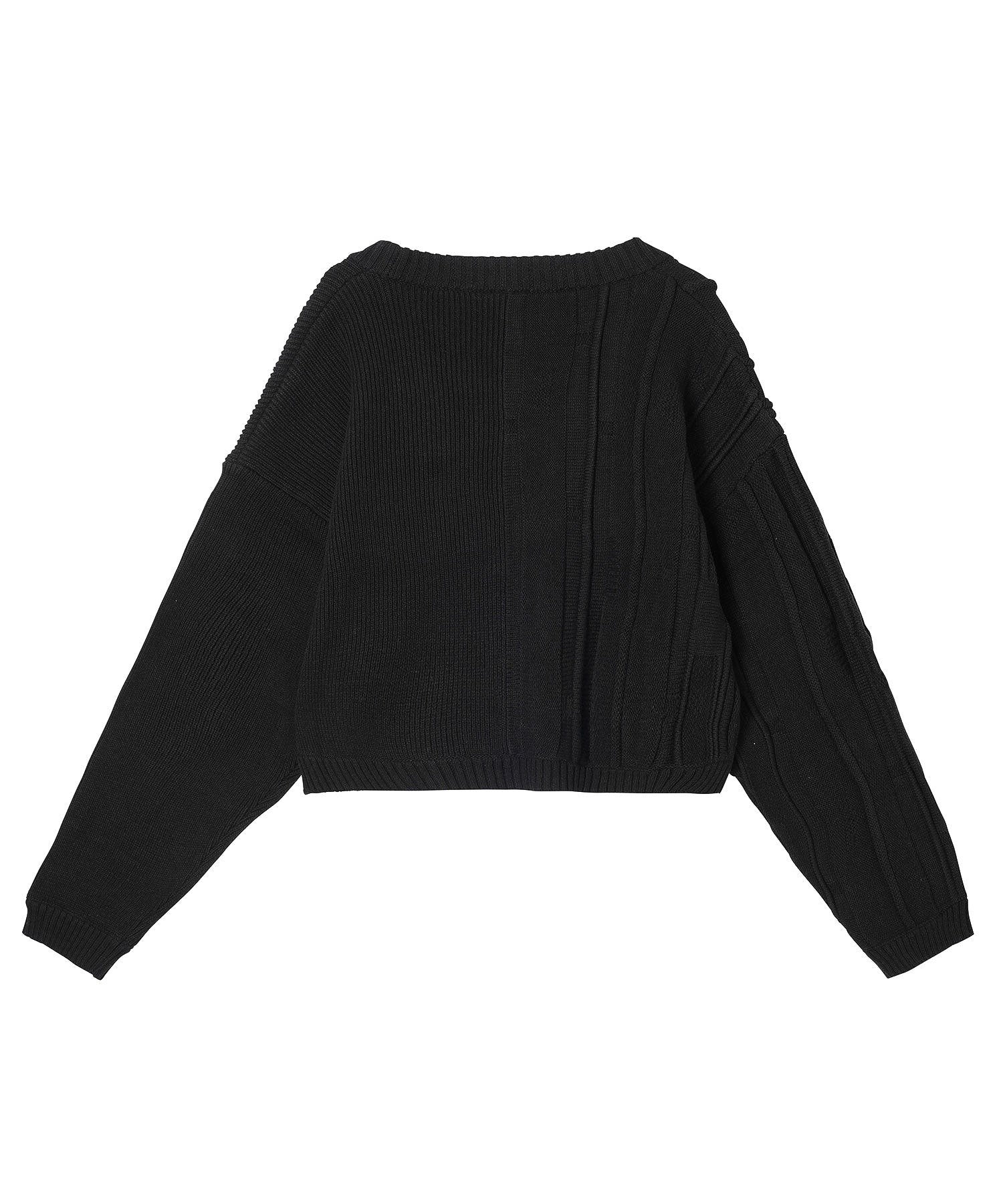 CONTRAST KNIT CARDIGAN X-girl
