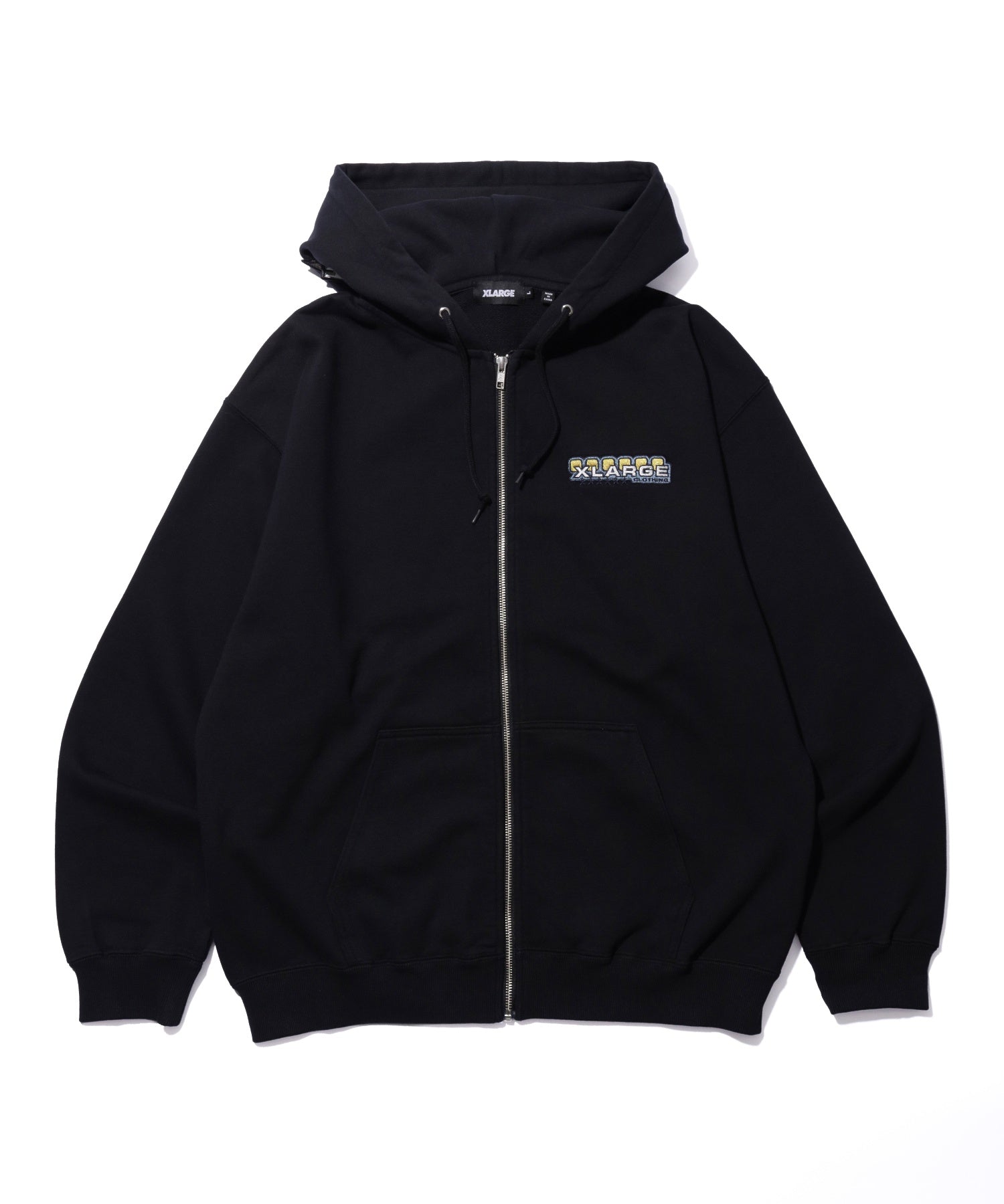 MULTI EMBLEM ZIP UP HOODED SWEATSHIRT