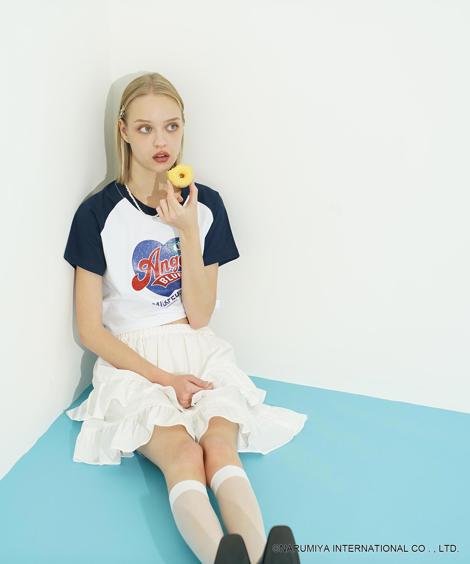 MILKFED. × ANGEL BLUE COMPACT B/B TEE