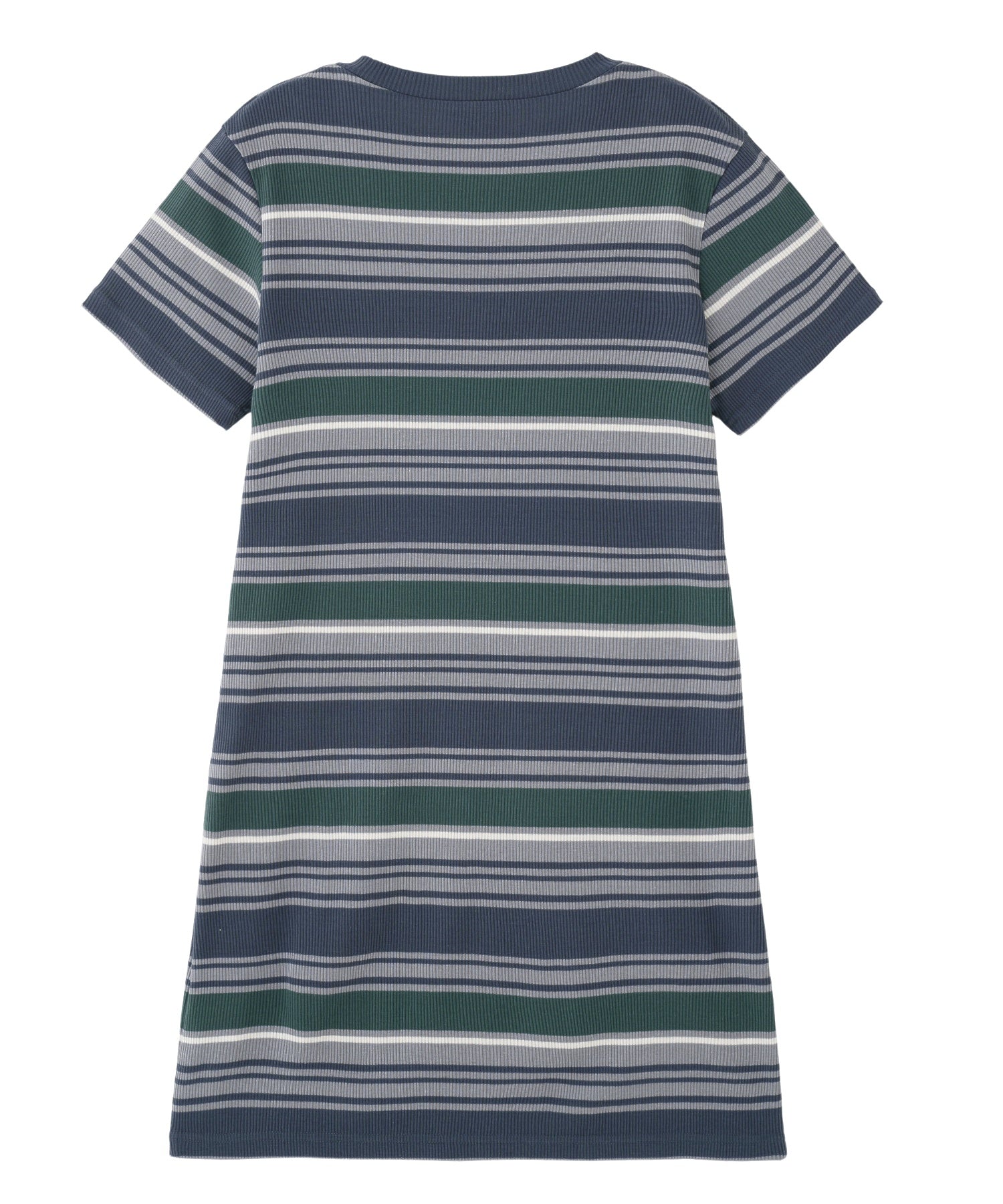 STRIPED FITTED S/S DRESS