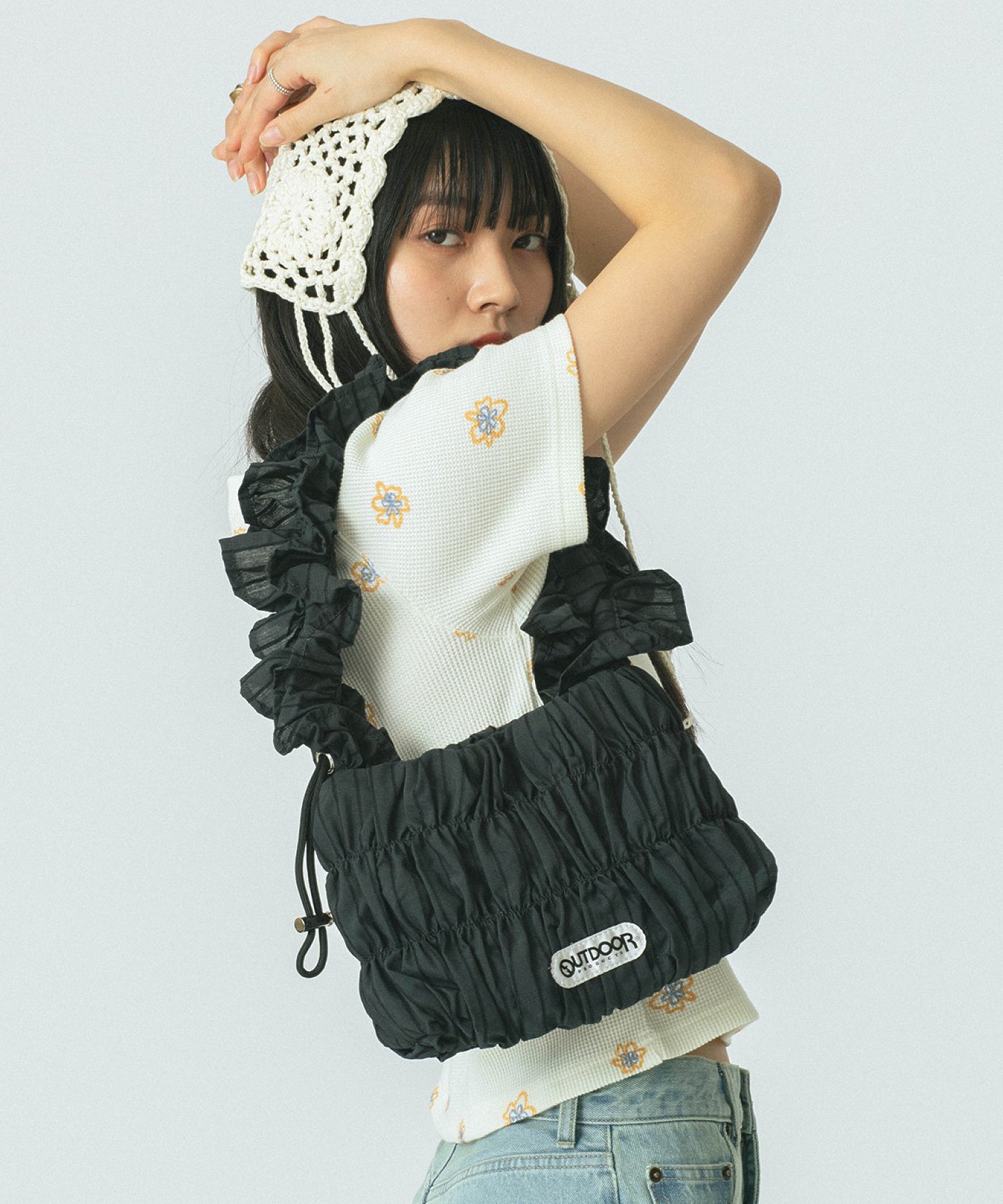 OUTDOOR PRODUCTS/STRIPE FRILL SHOULDER