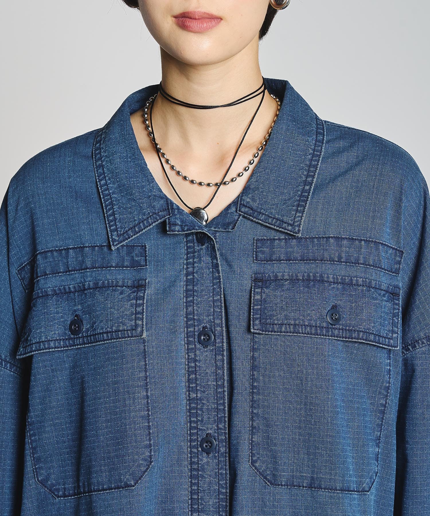 SOAC/PLUMP DROP CORD NECKLACE