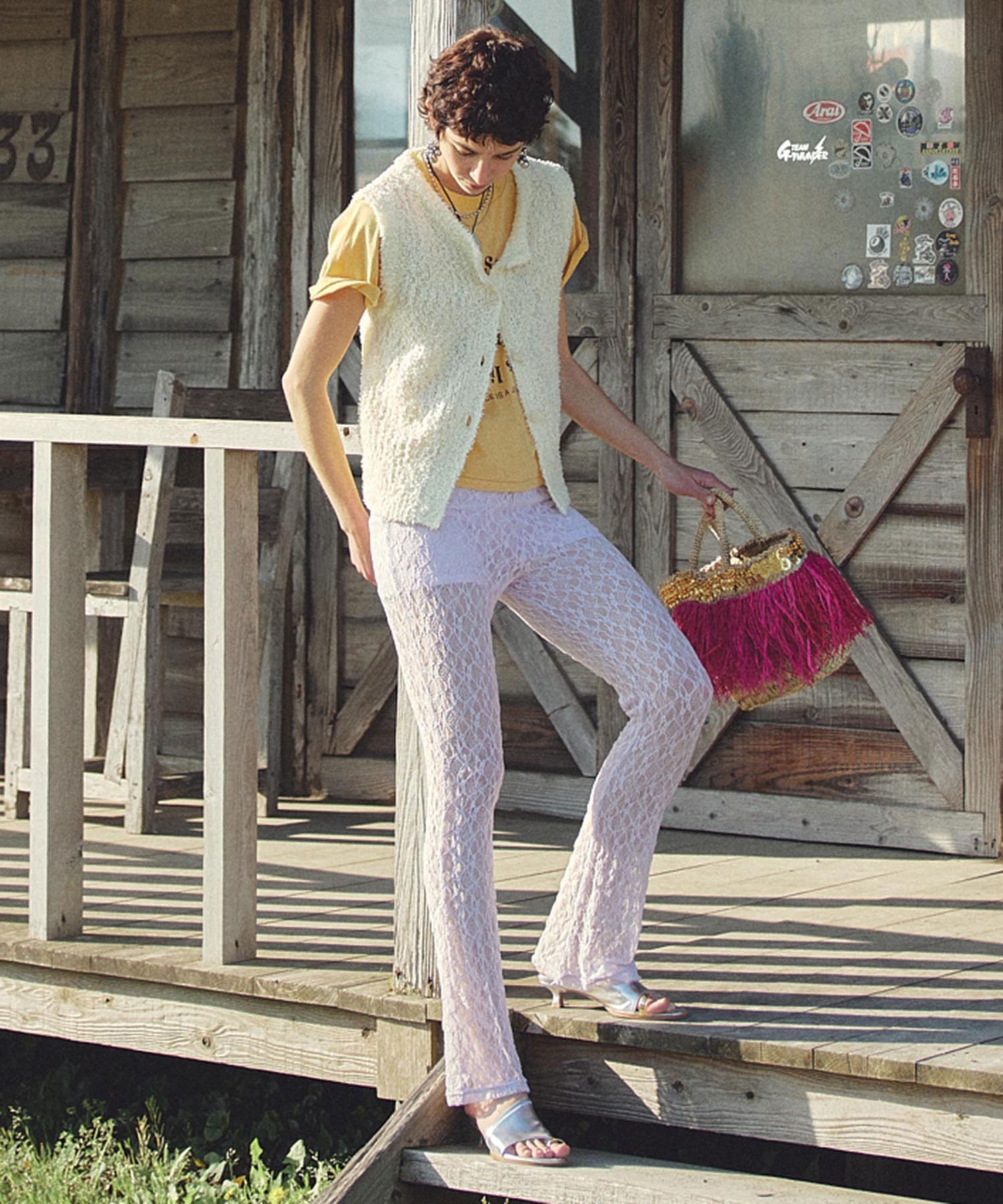 LACE FLARE PANTS