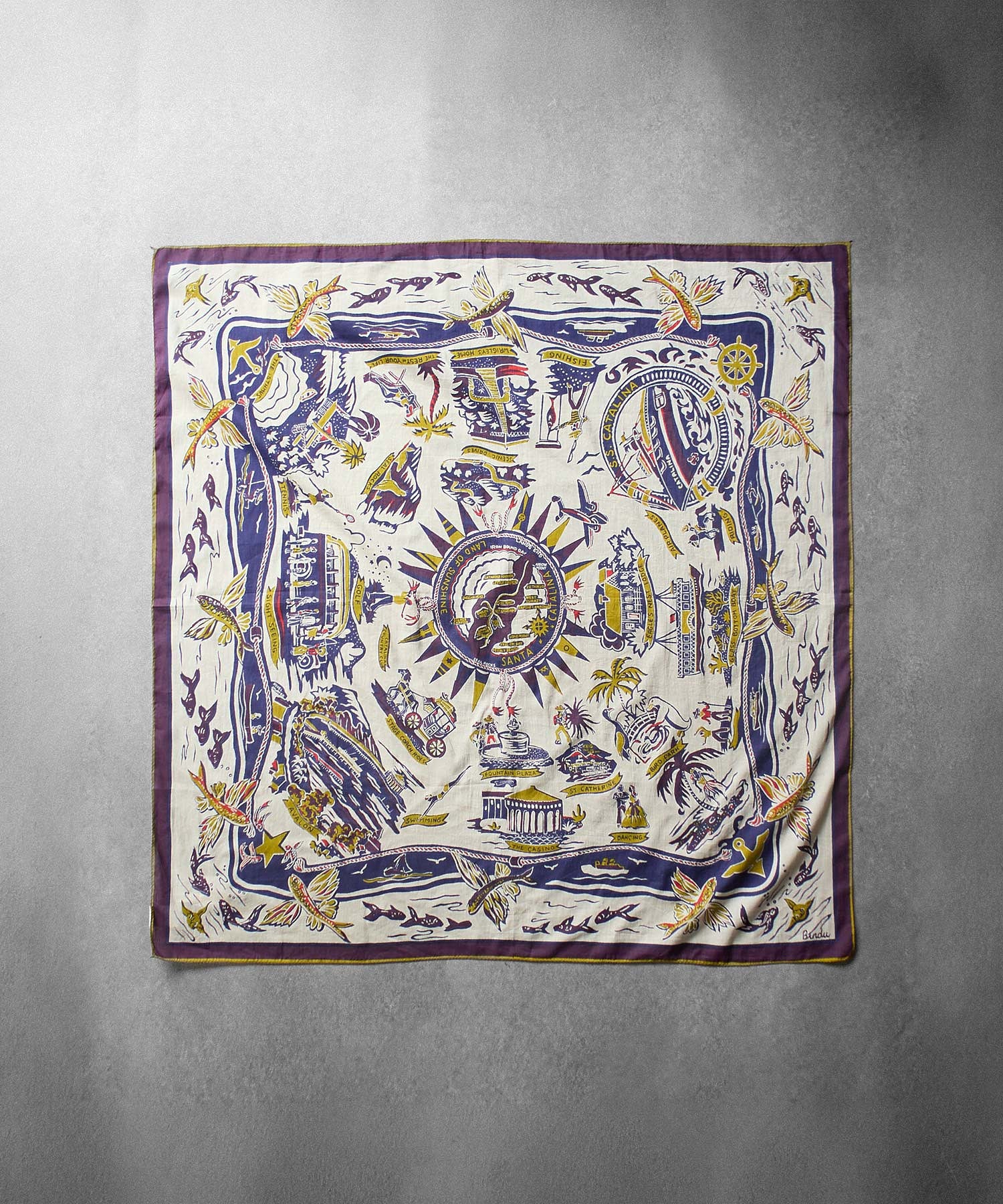 BINDU/CATALINA MAP SCARF