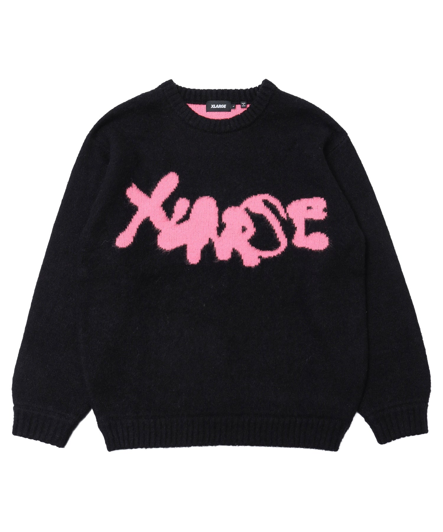 FLUID LETTERING CREW SWEATER