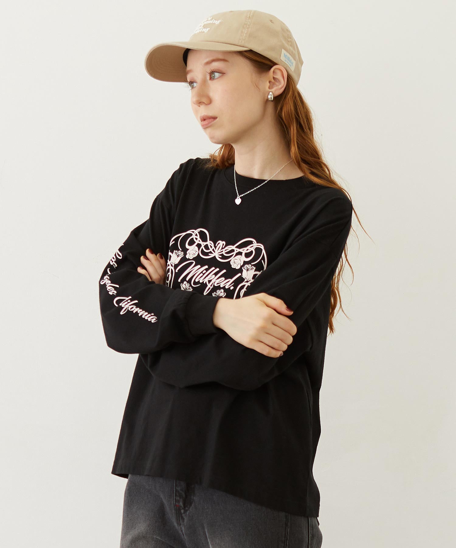 HEART AND ROSE L/S TEE