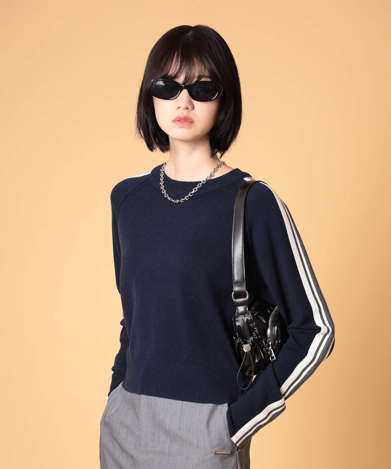 ラインニットプルオーバー