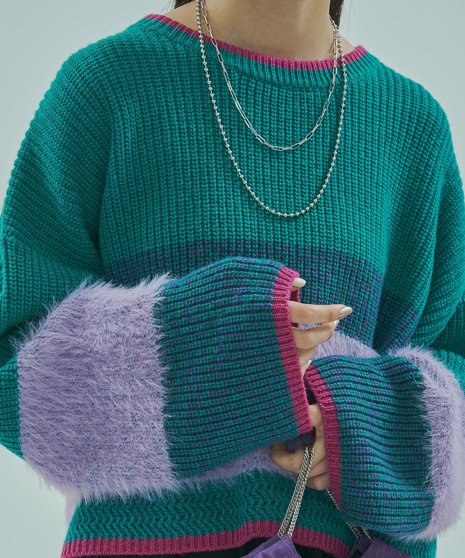 CROPPED BLOKING KNIT