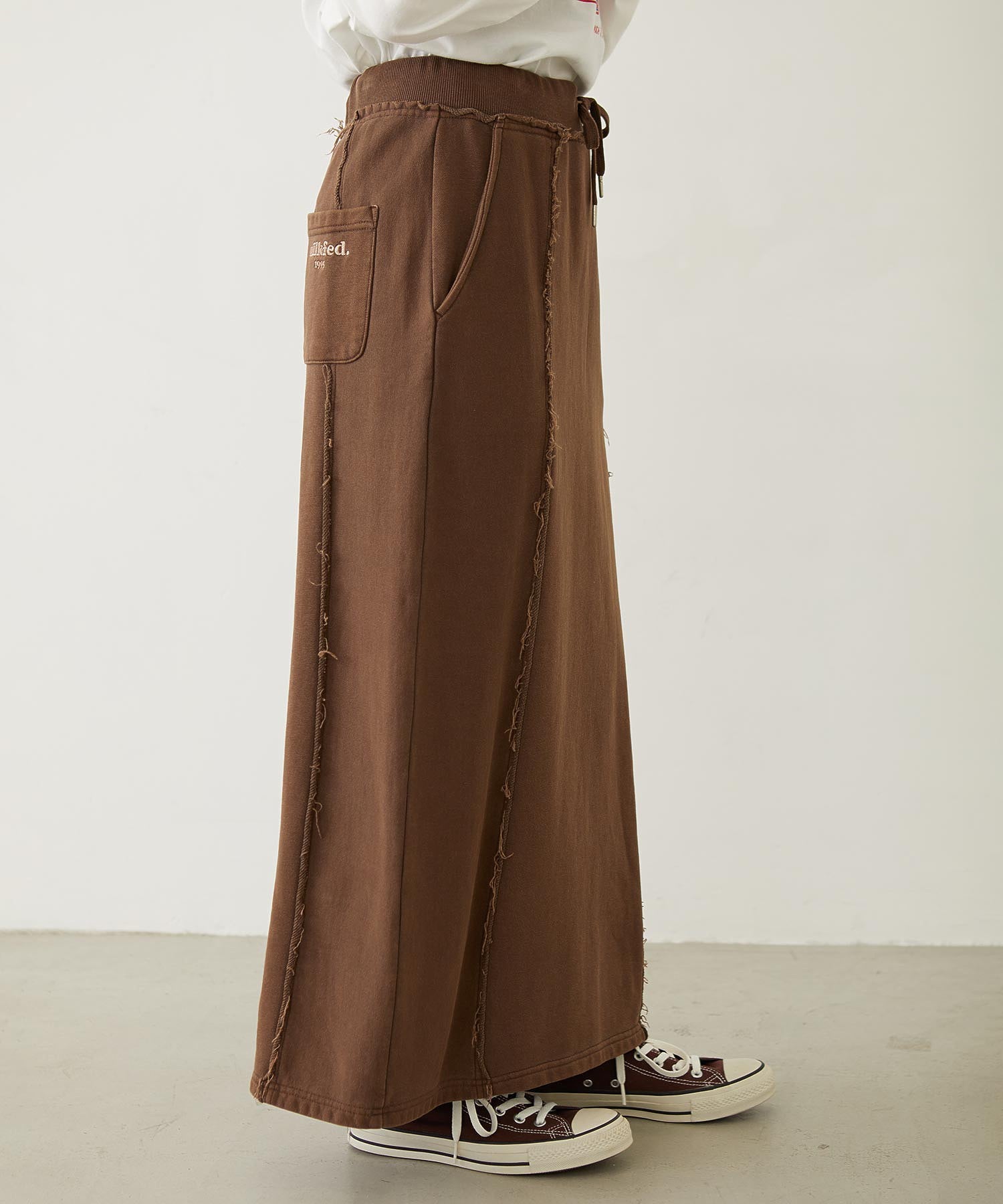 FADED SWEAT LONG SKIRT