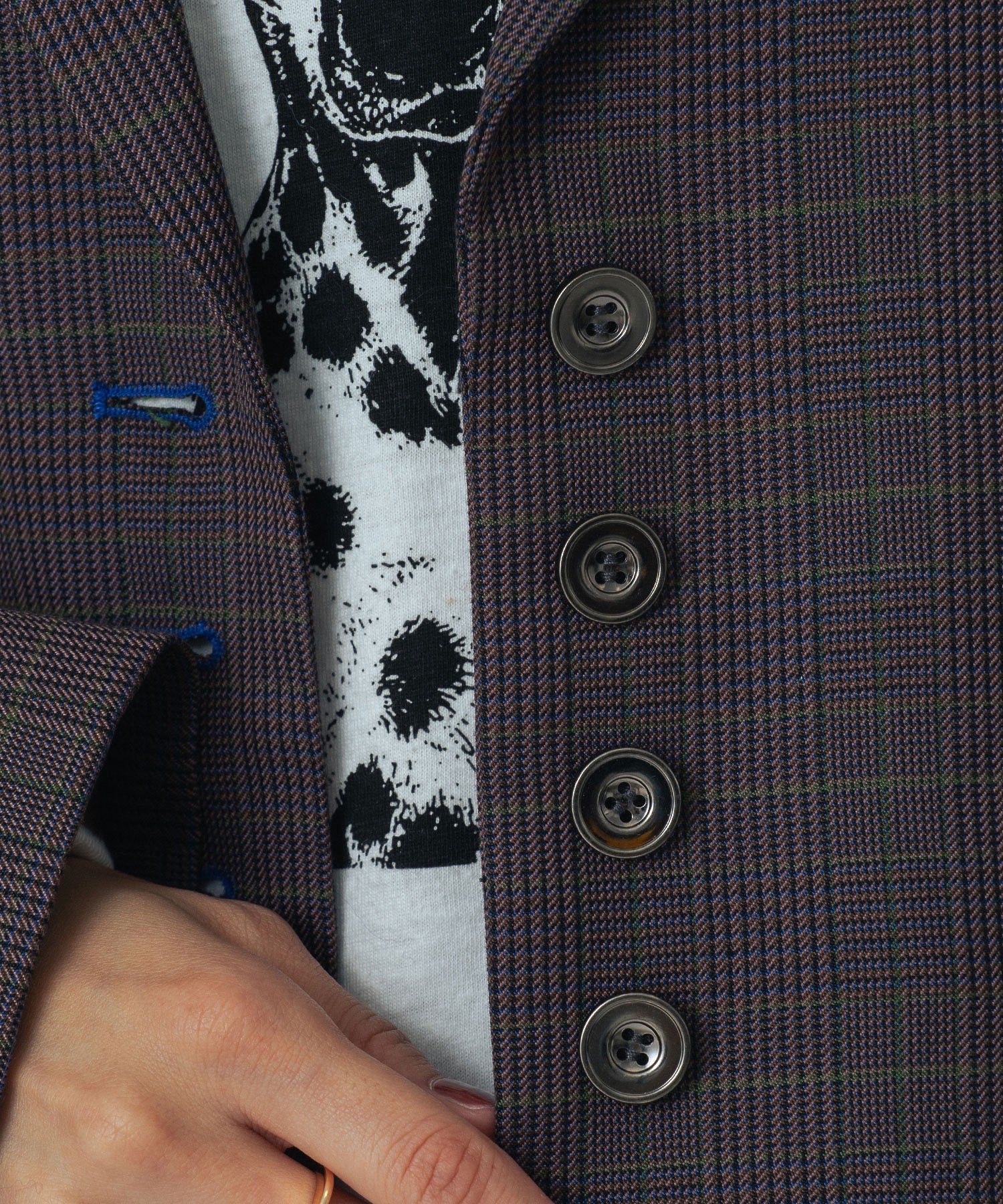 CREOLME/CHECK TAILORED JACKET