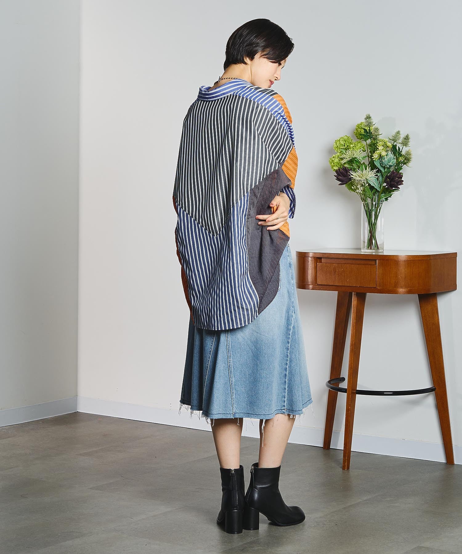 GENE HEAVENS/STRIPE PANEL SHIRT