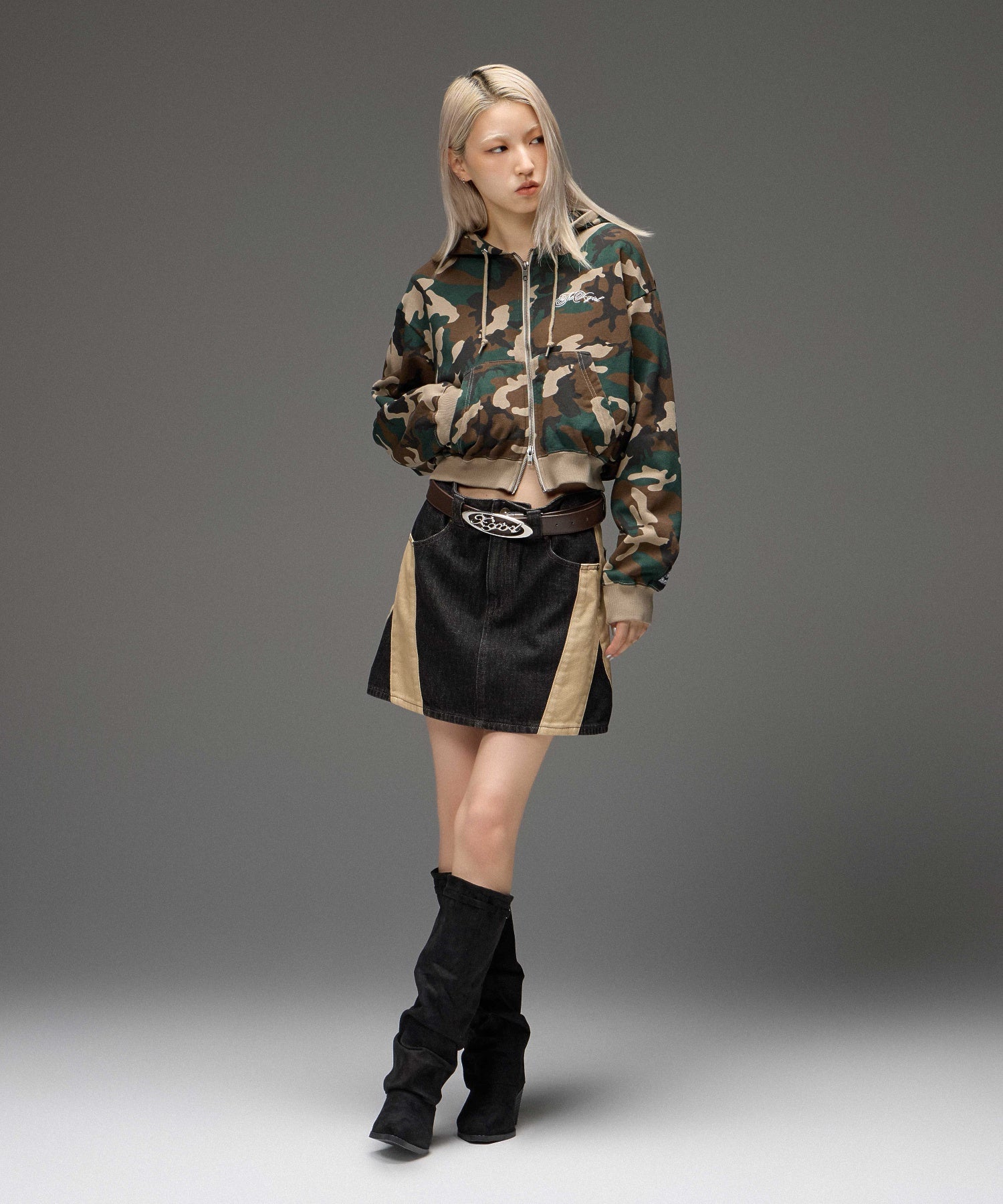 ALL OVER PRINT COMPACT ZIP UP SWEAT HOODIE