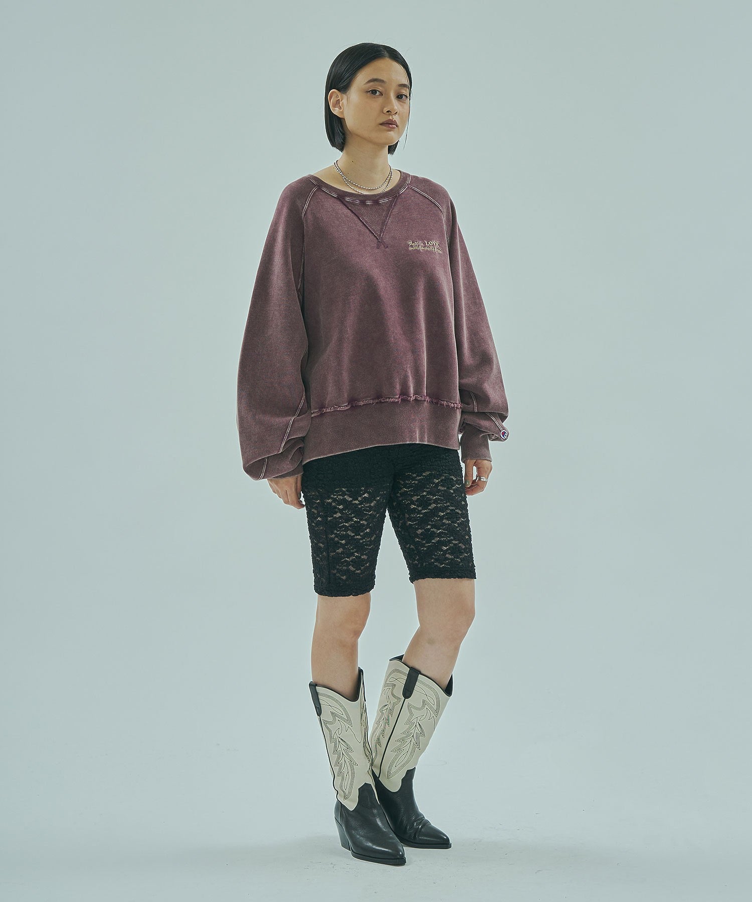 Champion別注】ROSE BUD×Champion HEAVY WASH SWEAT – calif(カリフ Champion別注】ROSE BUD×Champion HEAVY WASH SWEAT – calif(カリフ