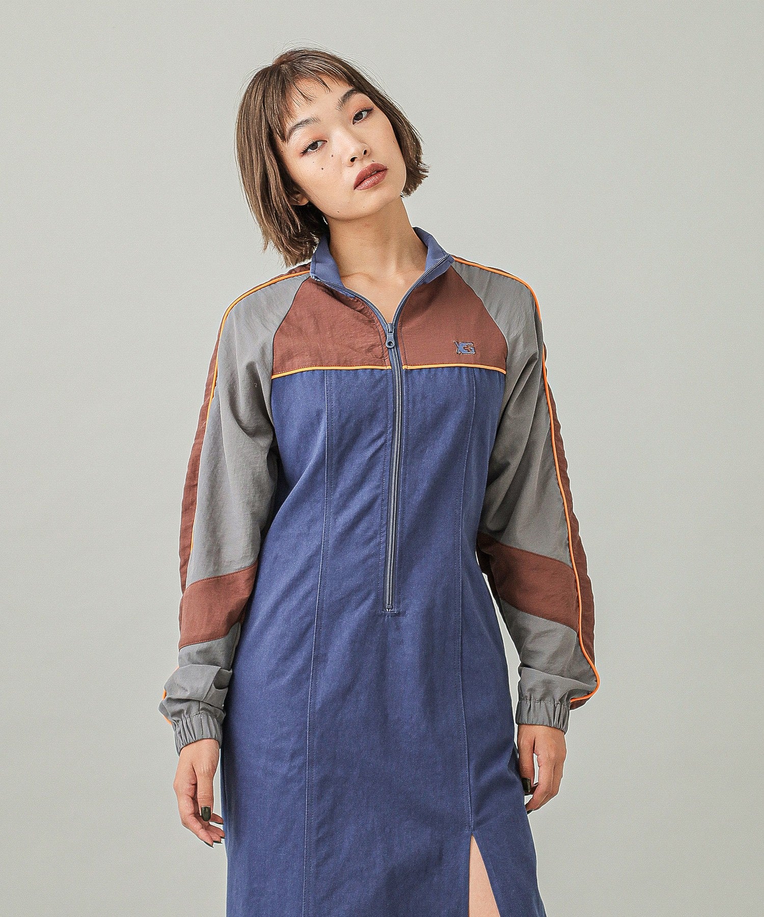 PANELED TRACK DRESS