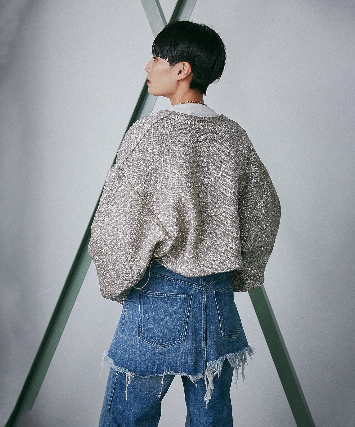 ラメニットブルゾン