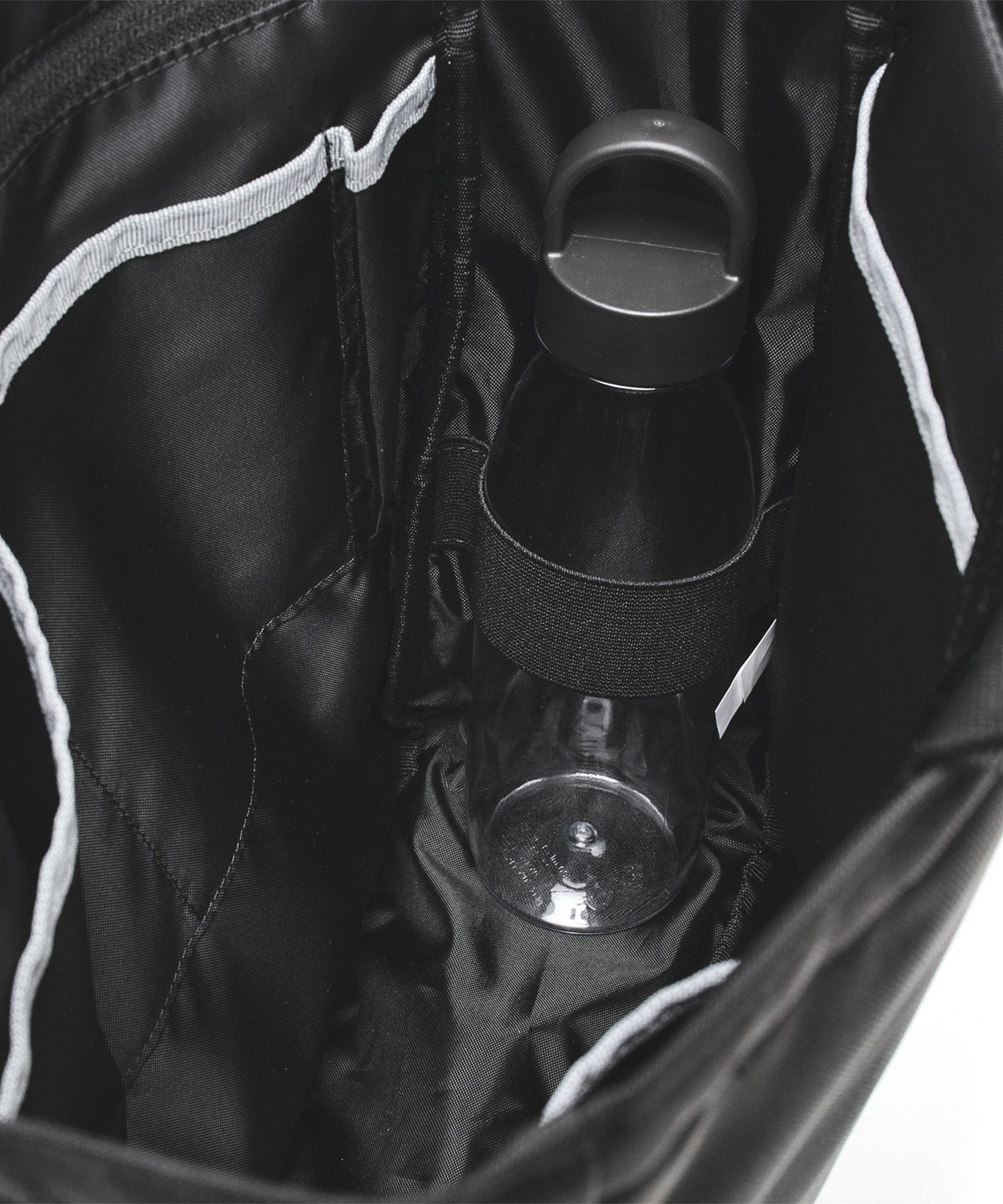 Grid 2-Way Tote Bag - Black