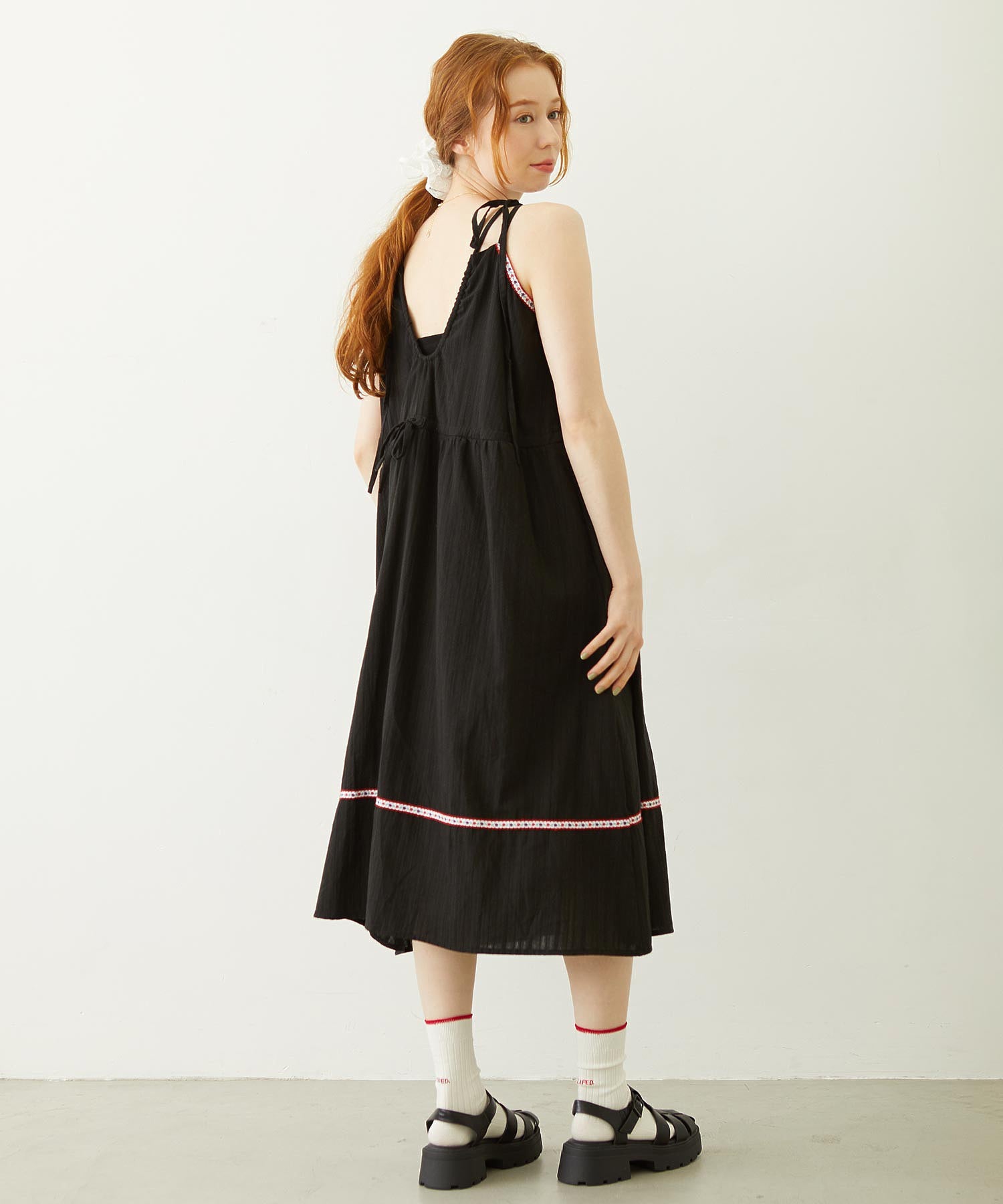 TYROLEAN TAPE CAMI DRESS