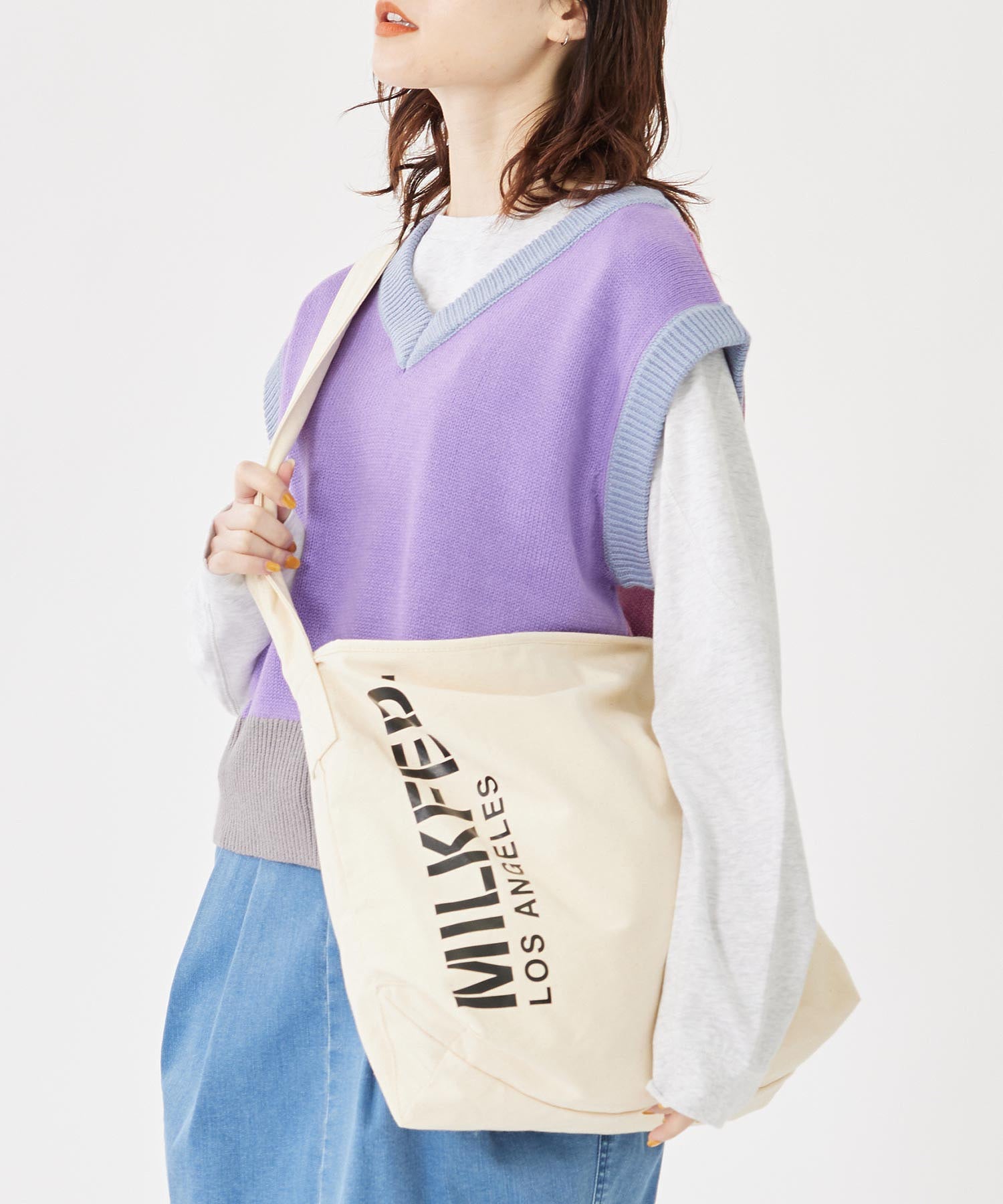 STENCIL LOGO SHOULDER BAG MILKFED.