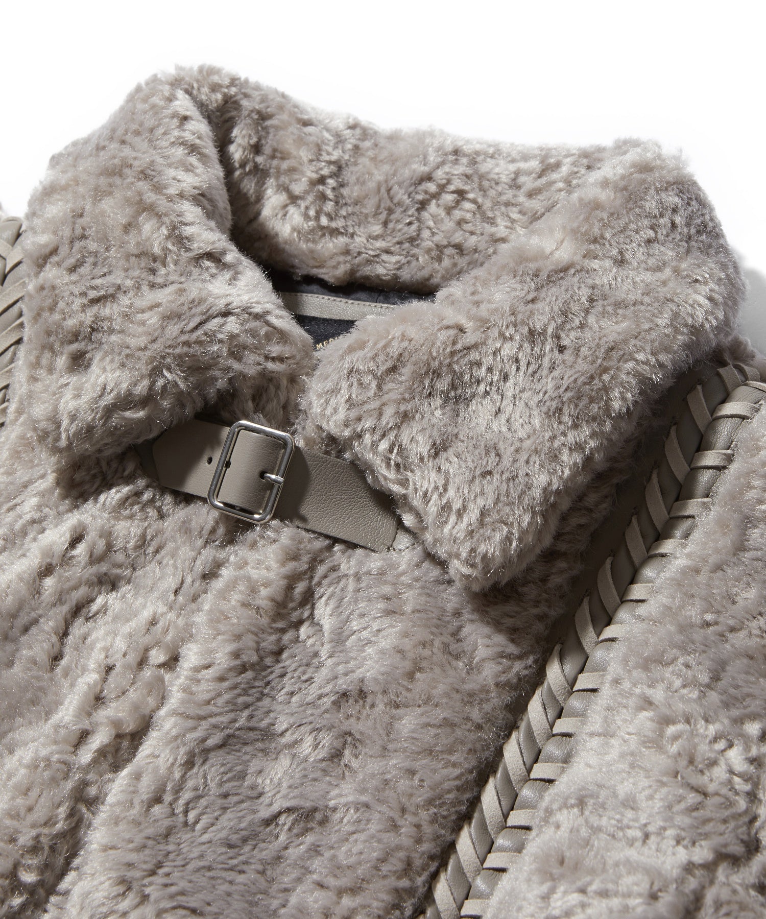 FAUX FUR LACE UP JACKET