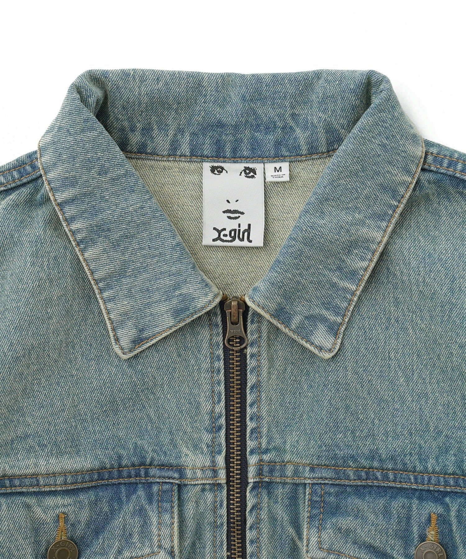 OVERDYED ZIP UP DENIM JACKET