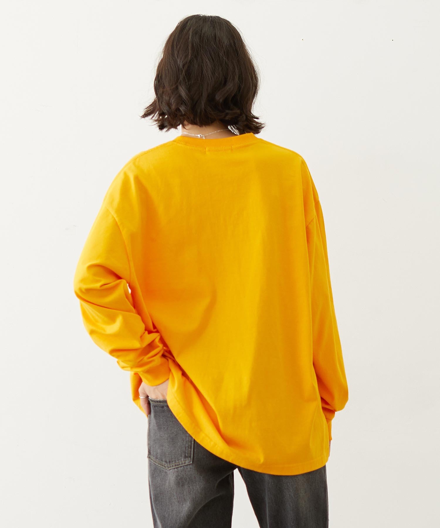 LOGO FLOCK PRINT L/S TEE