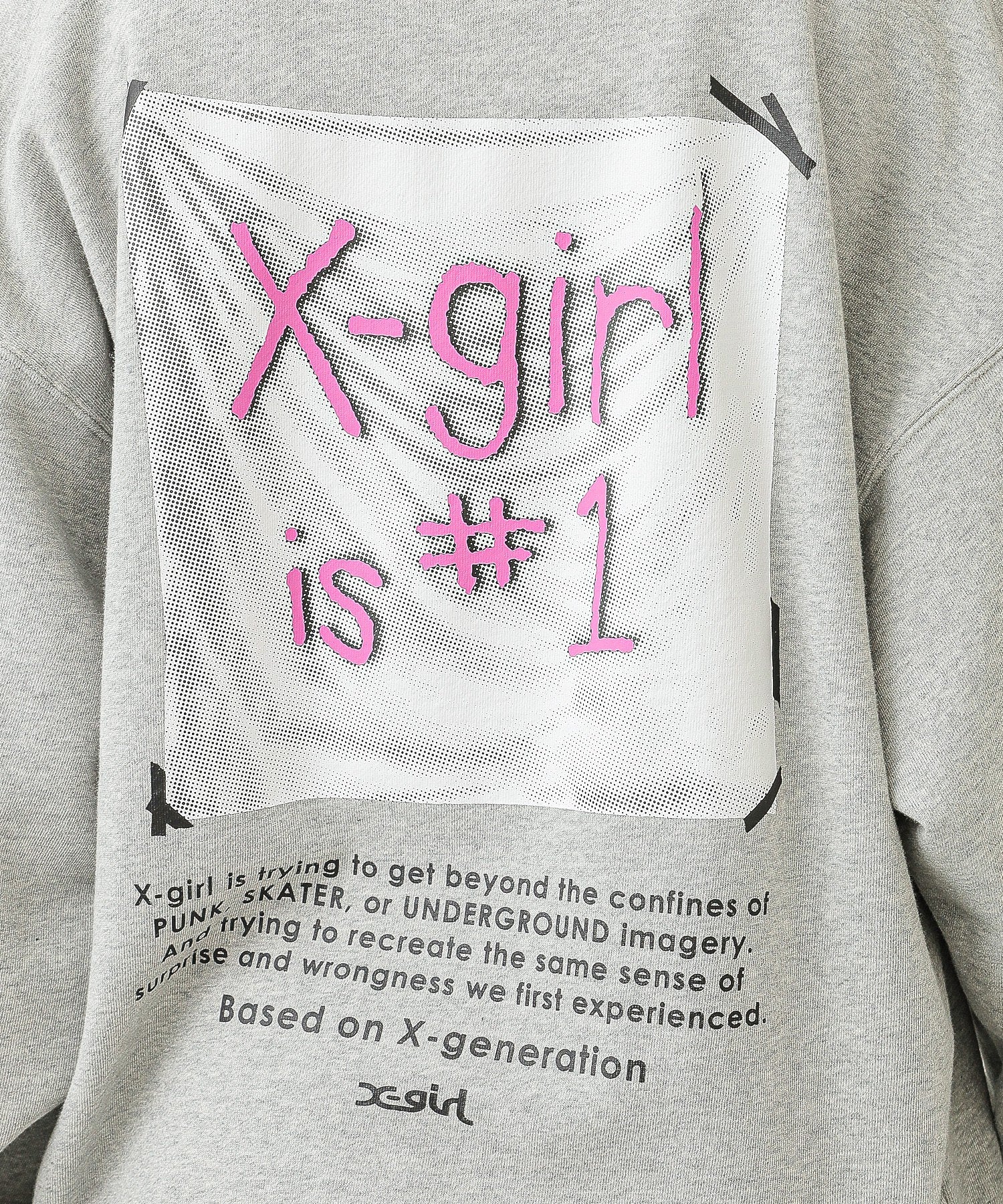 X-girl FLAG BIG SWEAT TOP