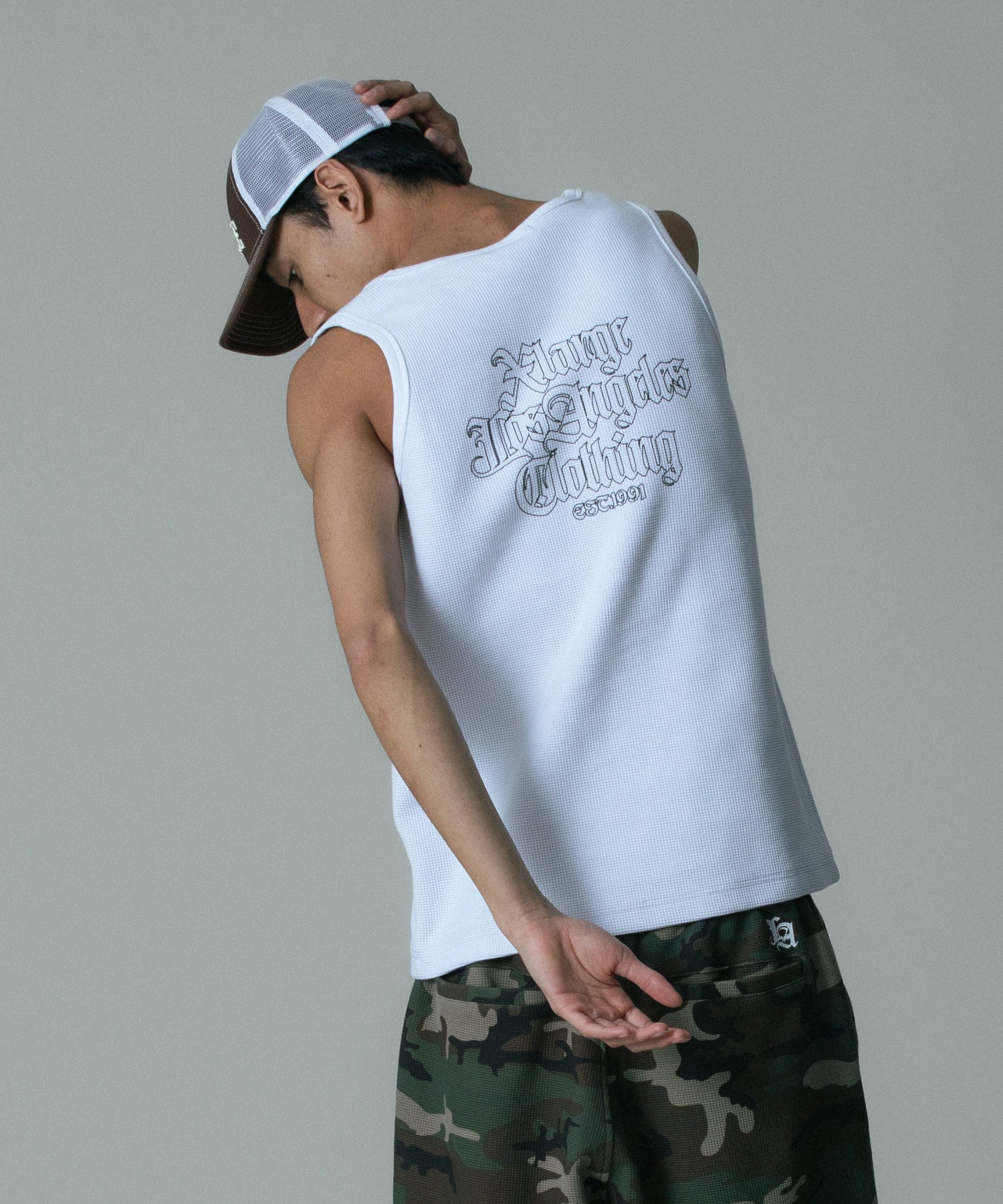 OLD ENGLISH WAFFLE TANK TOP